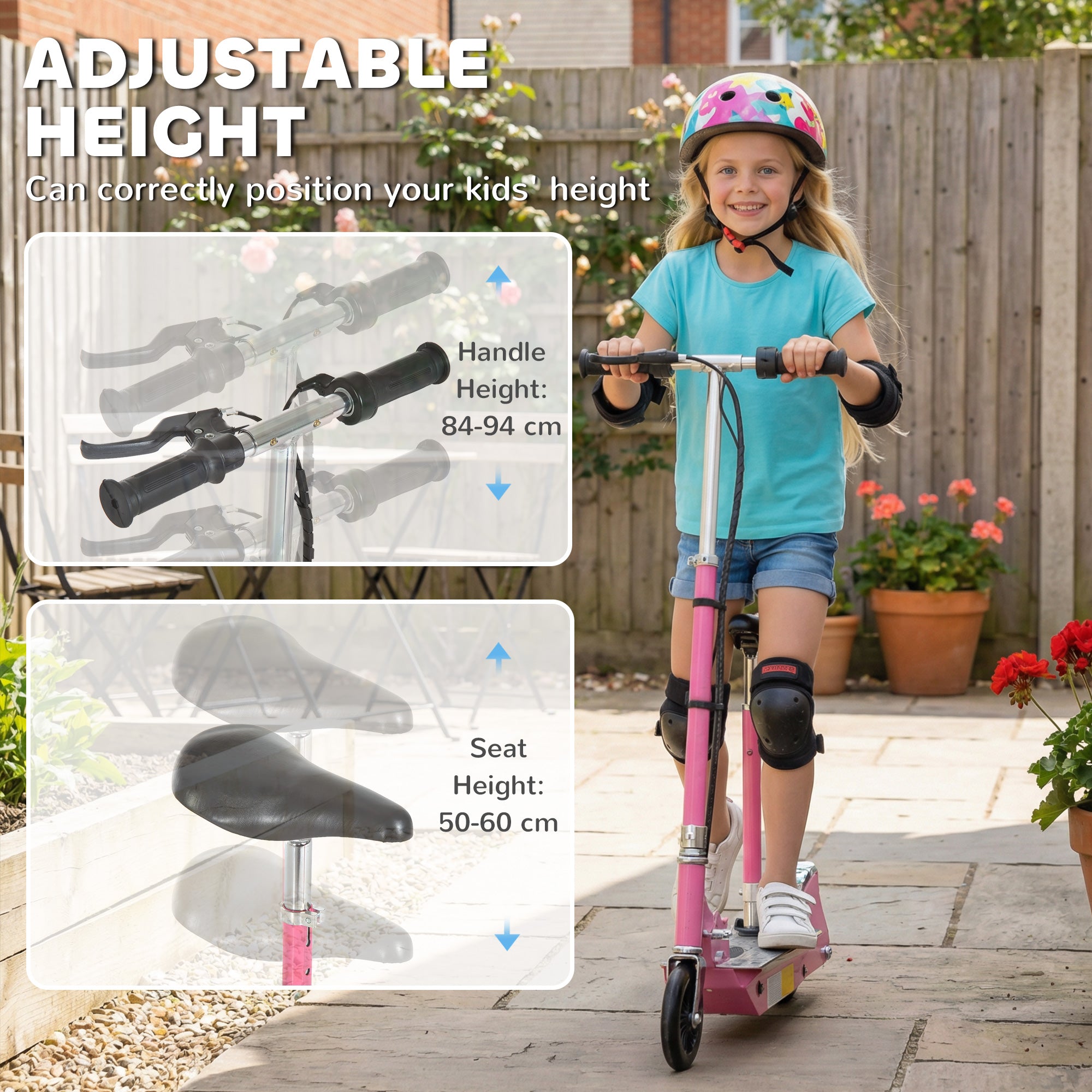 HOMCOM Kids Electric Scooter with Seat