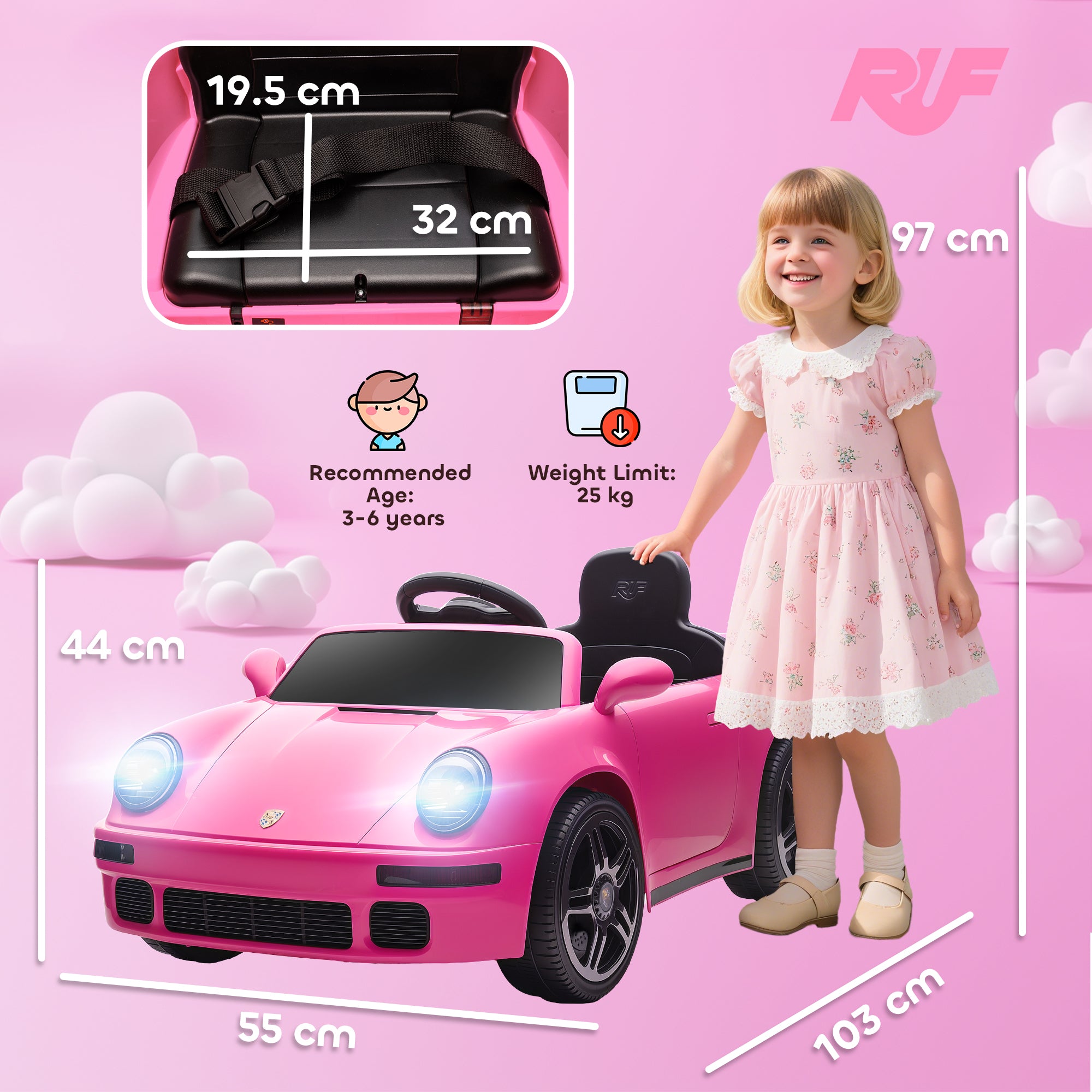 AIYAPLAY RUF CTR Yellowbird Kids Electric Ride-On Car