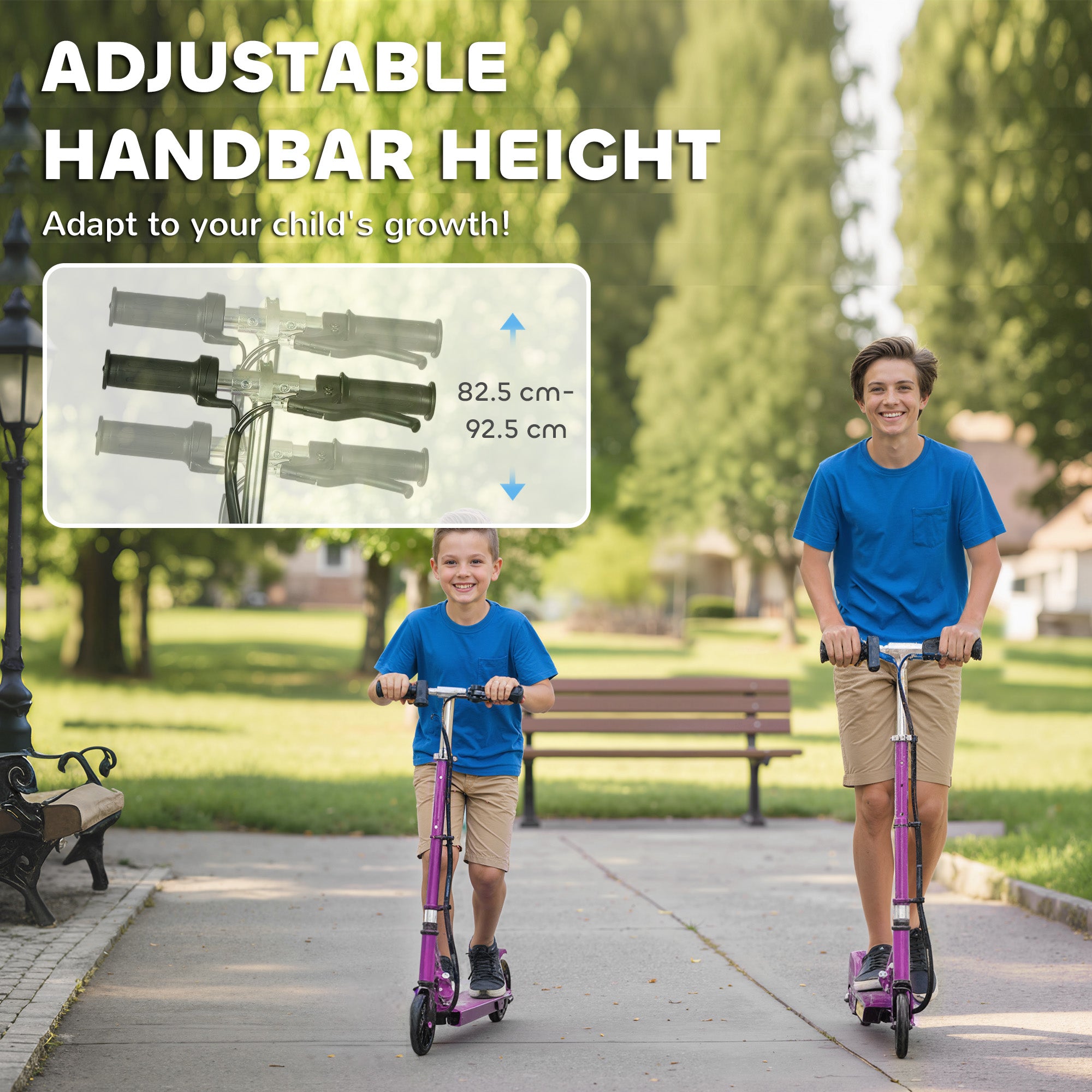 HOMCOM Foldable Kids Electric Scooter