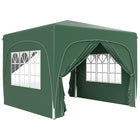 Outsunny 3x3m UPF50+ Pop Up Gazebo with Sides - Dark Green