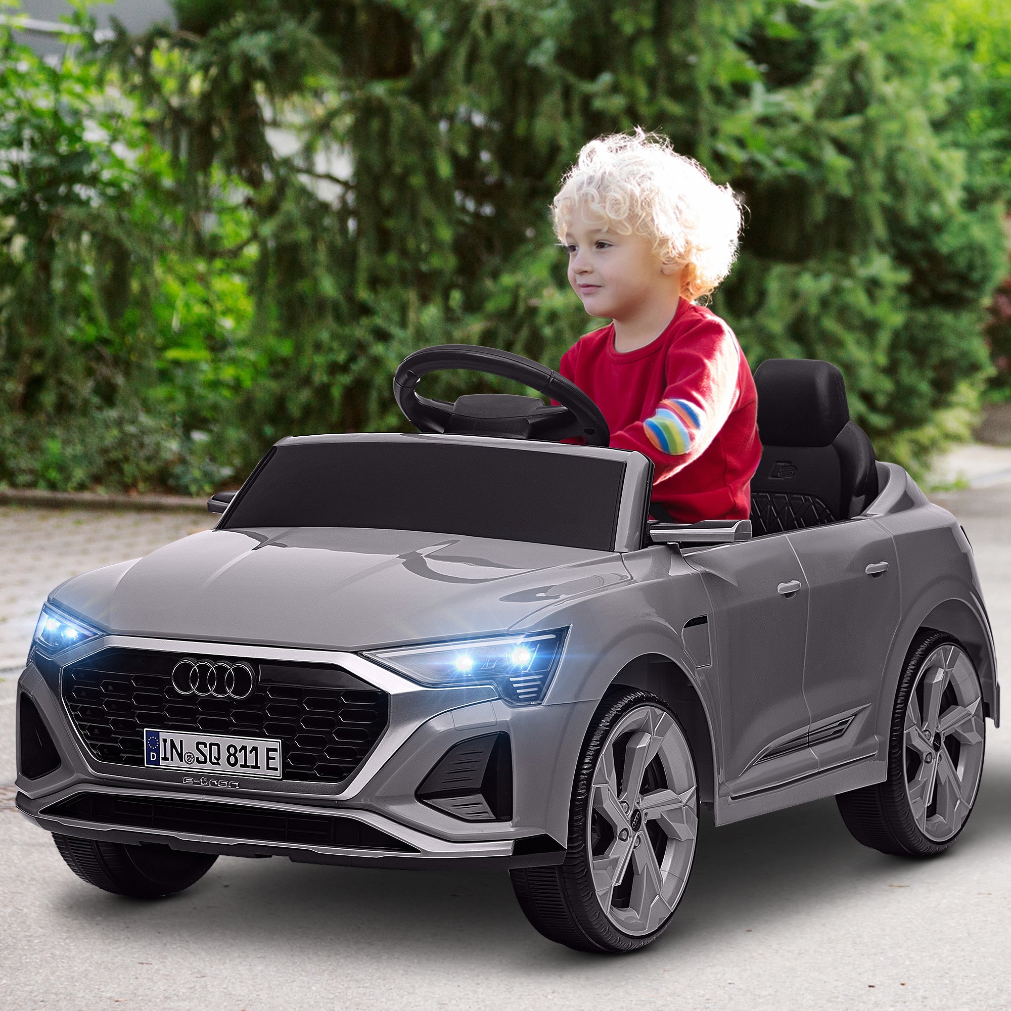 AIYAPLAY Audi Q8 e-tron Sportback 12V Kids Ride-On Car - Grey