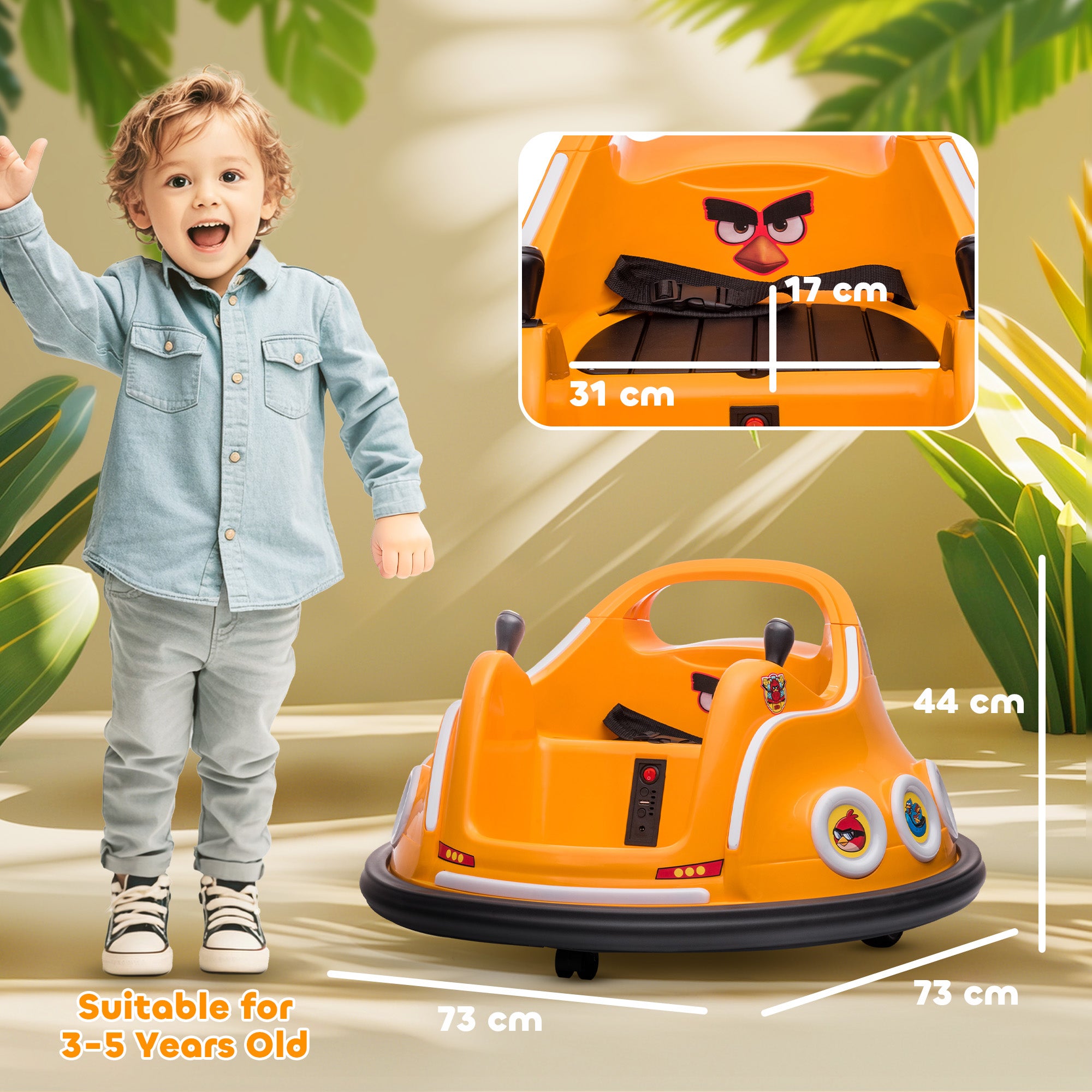 AIYAPLAY Angry Bird 12V Kids Bumper Car