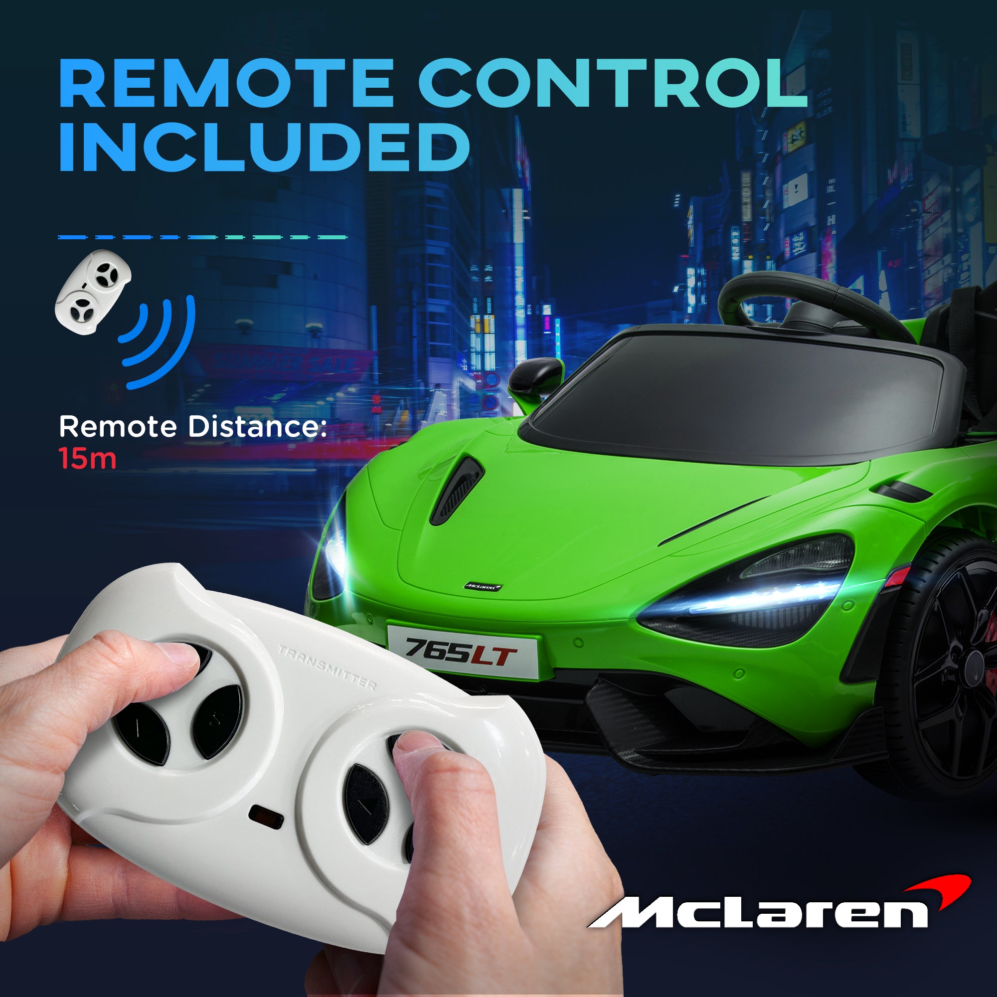 AIYAPLAY McLaren 765LT 12V Kids Ride-On Car