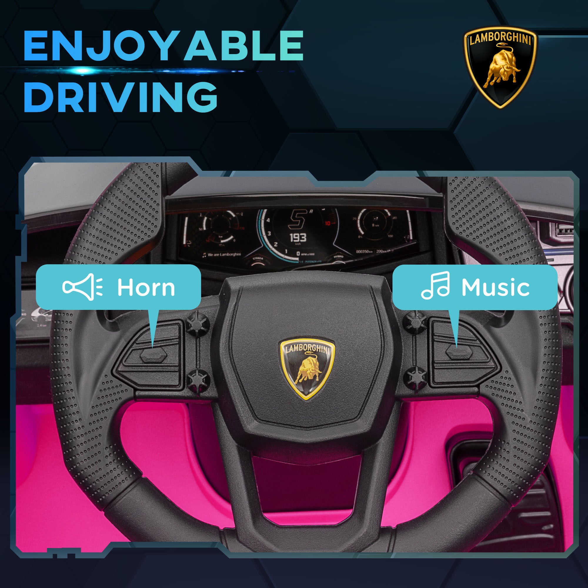AIYAPLAY Lamborghini Revuelto 12V Kids Ride-On Car