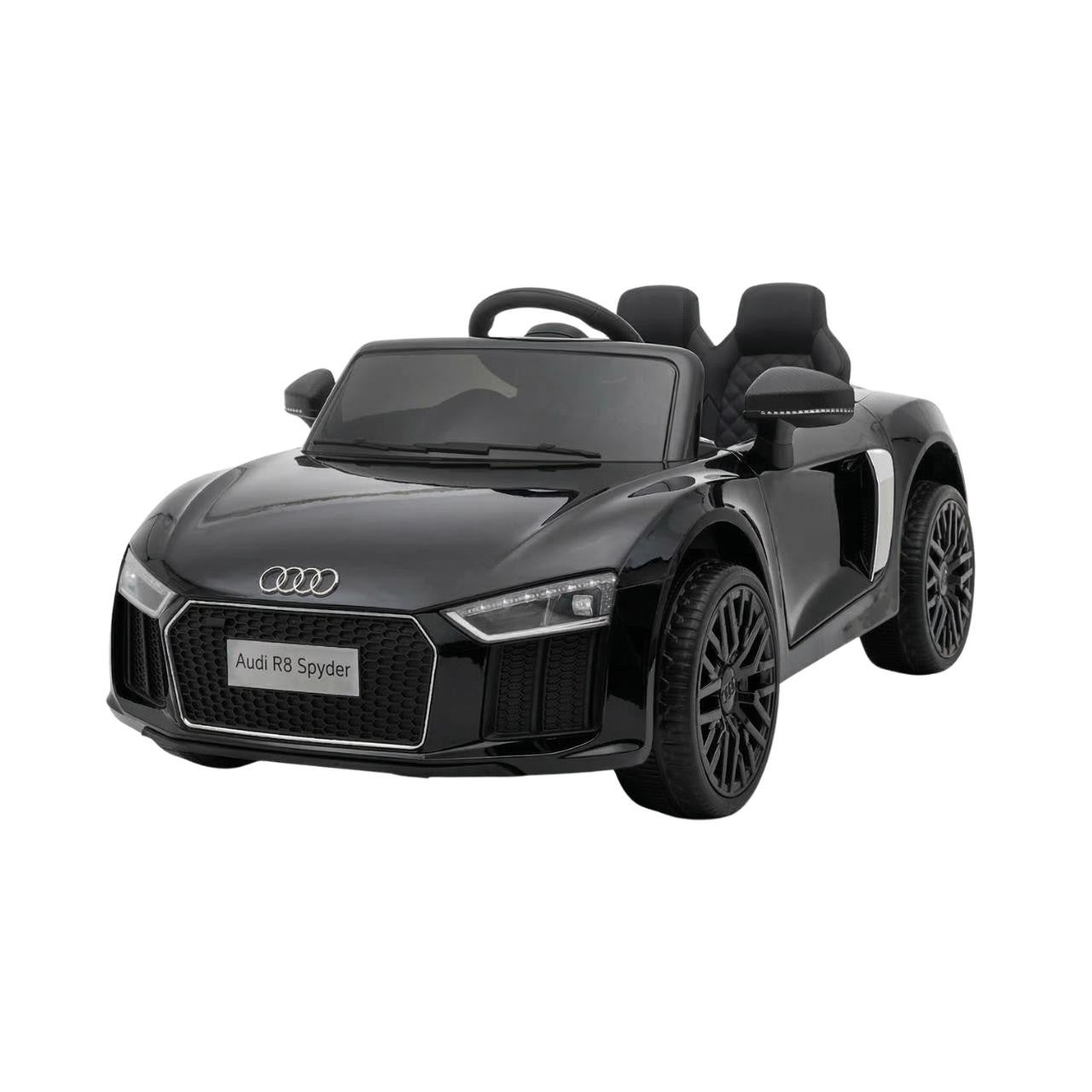 Licensed Audi R8 Spyder 12V Two-Seater Ride-On Car - Black