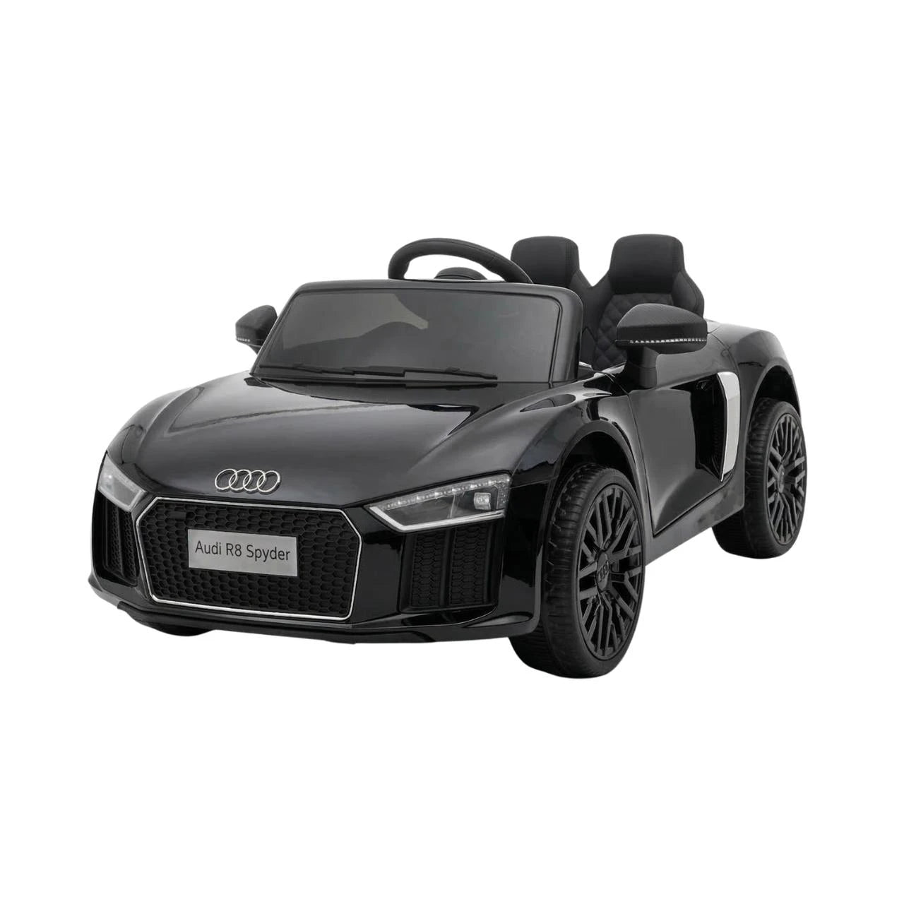 Licensed Audi R8 Spyder 12V Two-Seater Ride-On Car - Black