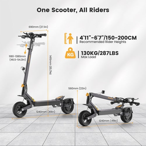 Ausom L1 Electric Scooter dimensions