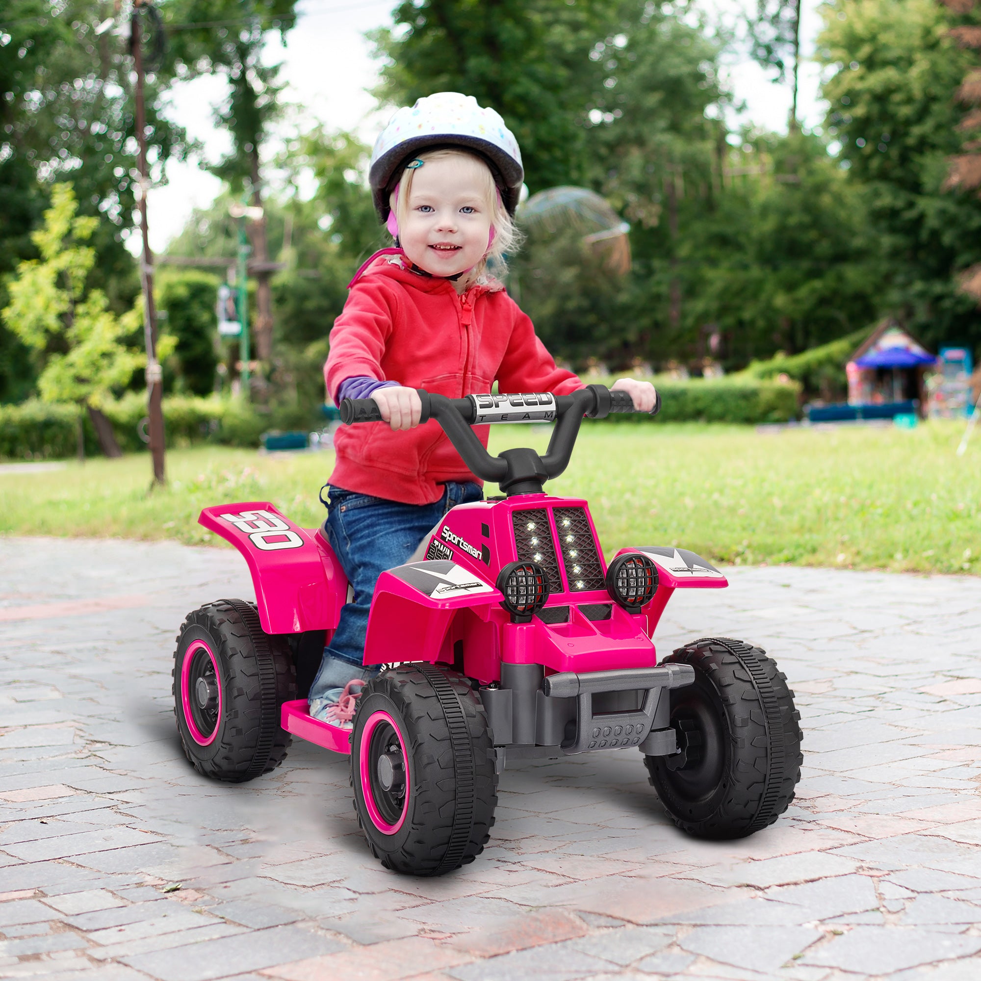 AIYAPLAY 6V Toddler Electric Quad Bike - Black