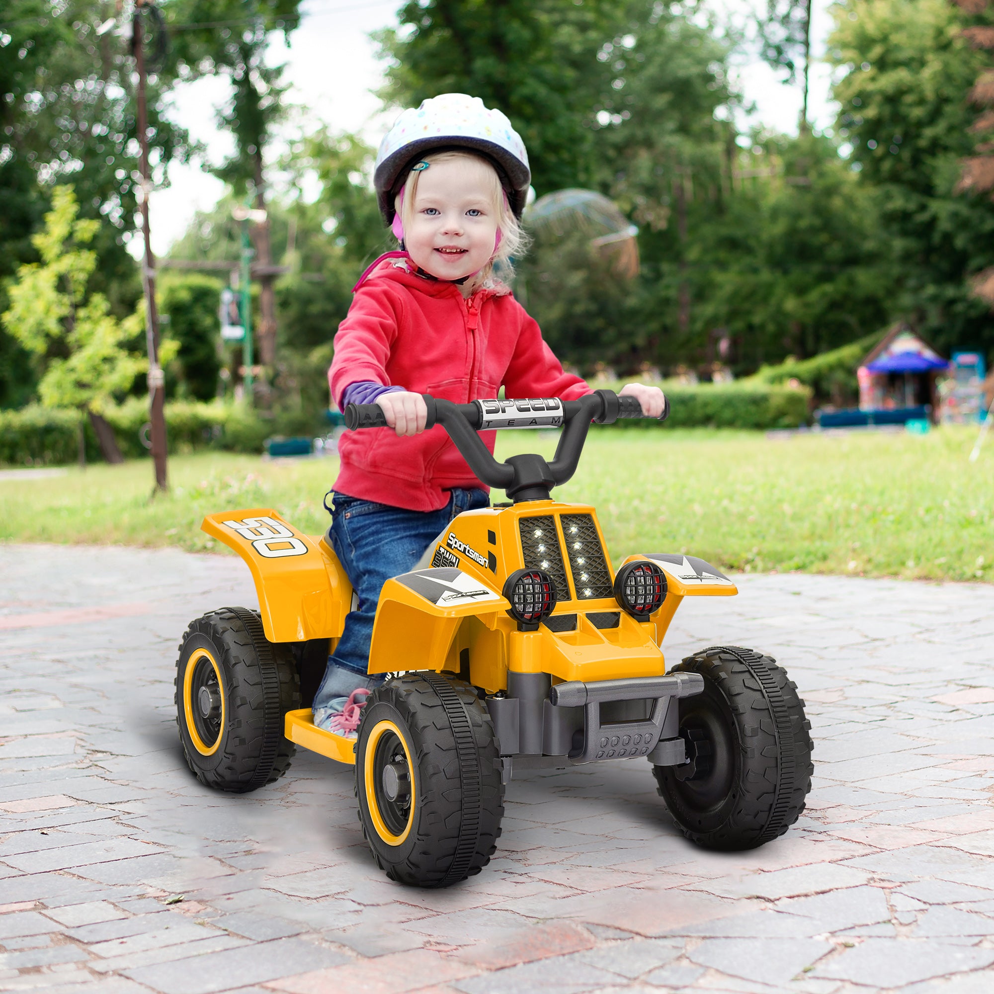 AIYAPLAY 6V Toddler Electric Quad Bike - Black