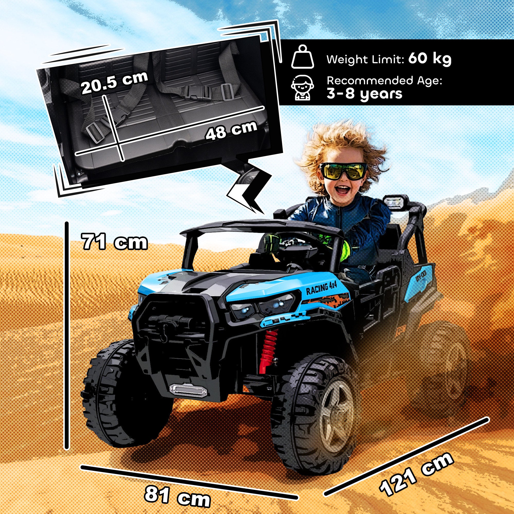 AIYAPLAY 24V Electric Ride on Car 3