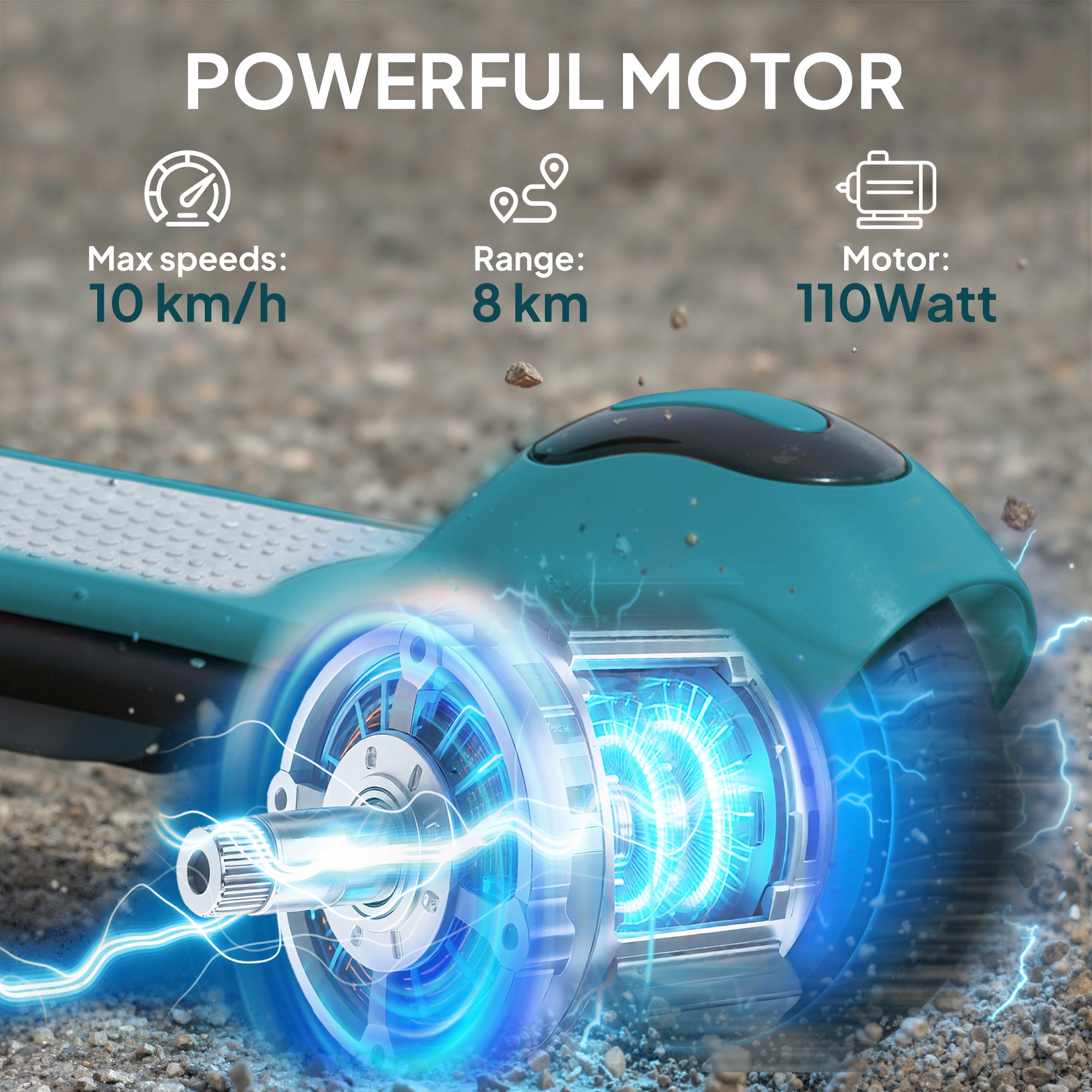 SPORTNOW Kids Electric Scooter with LED Display