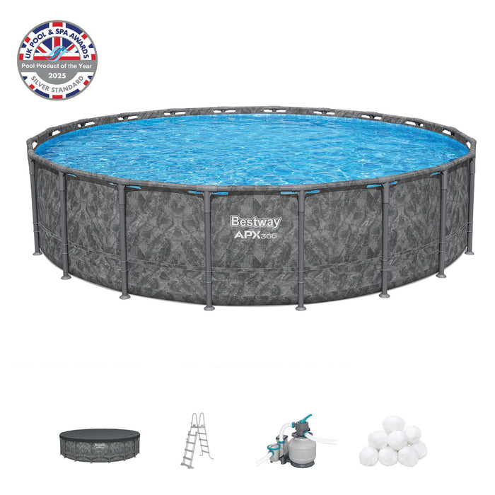 Bestway 20' x 52" APX 365 Round Pool Set above ground pool