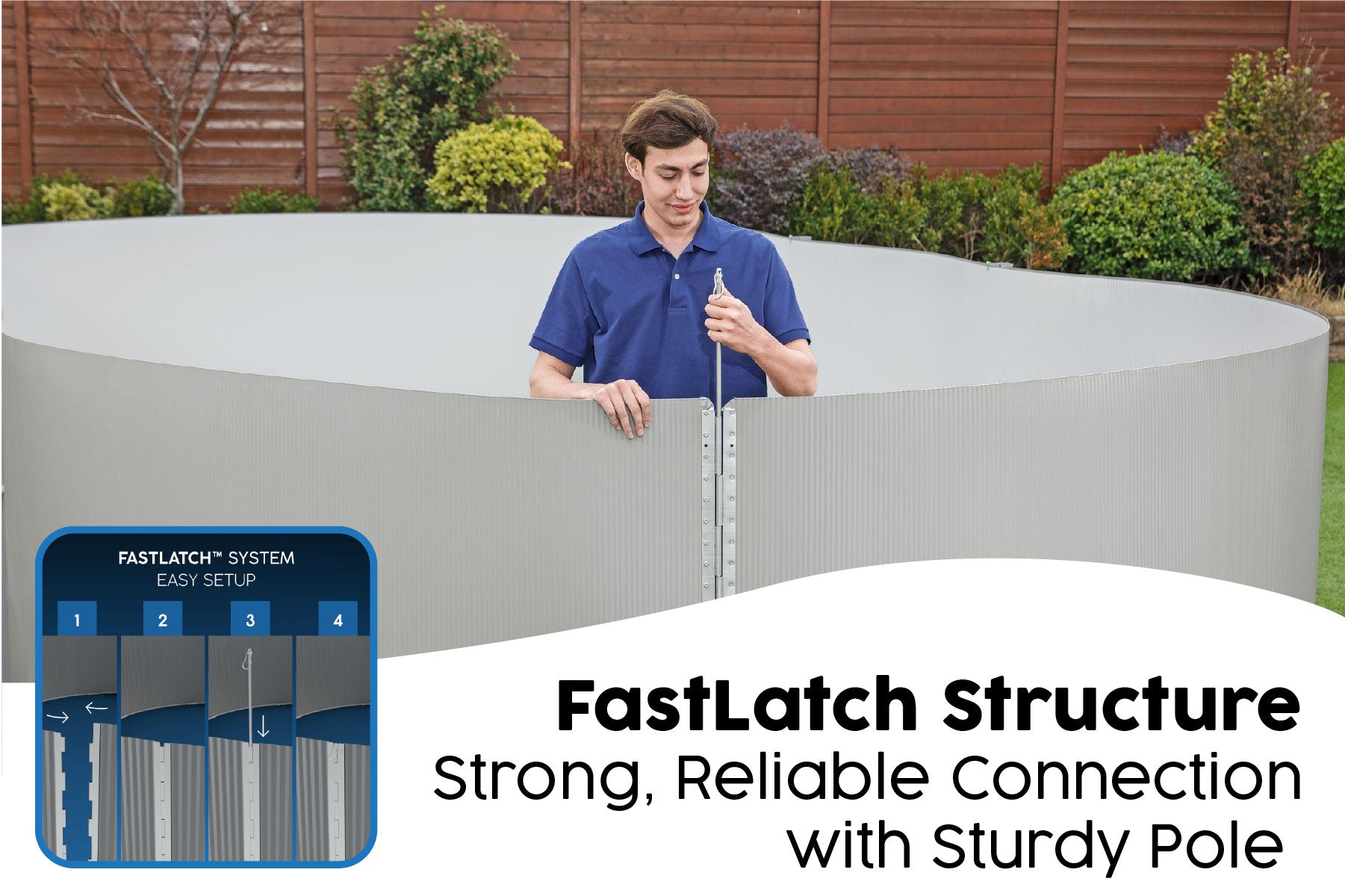 Bestway Hydrium 20ft x 48in Oval Steel Wall Above Ground Pool Set - image 6