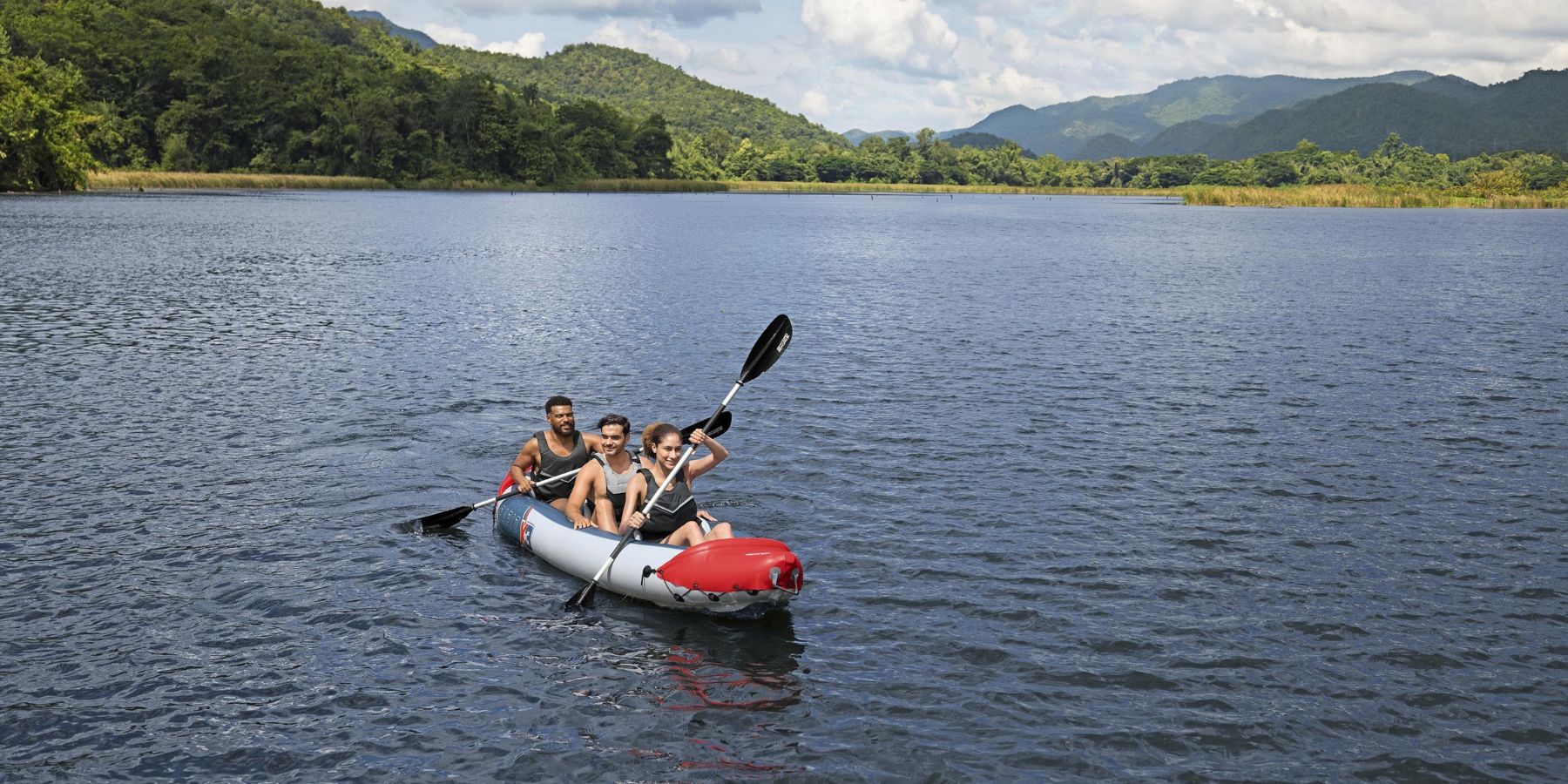 Bestway Hydro-Force Rapid X3 3 Person Inflatable Kayak Set - inflatable kayak lifestyle image