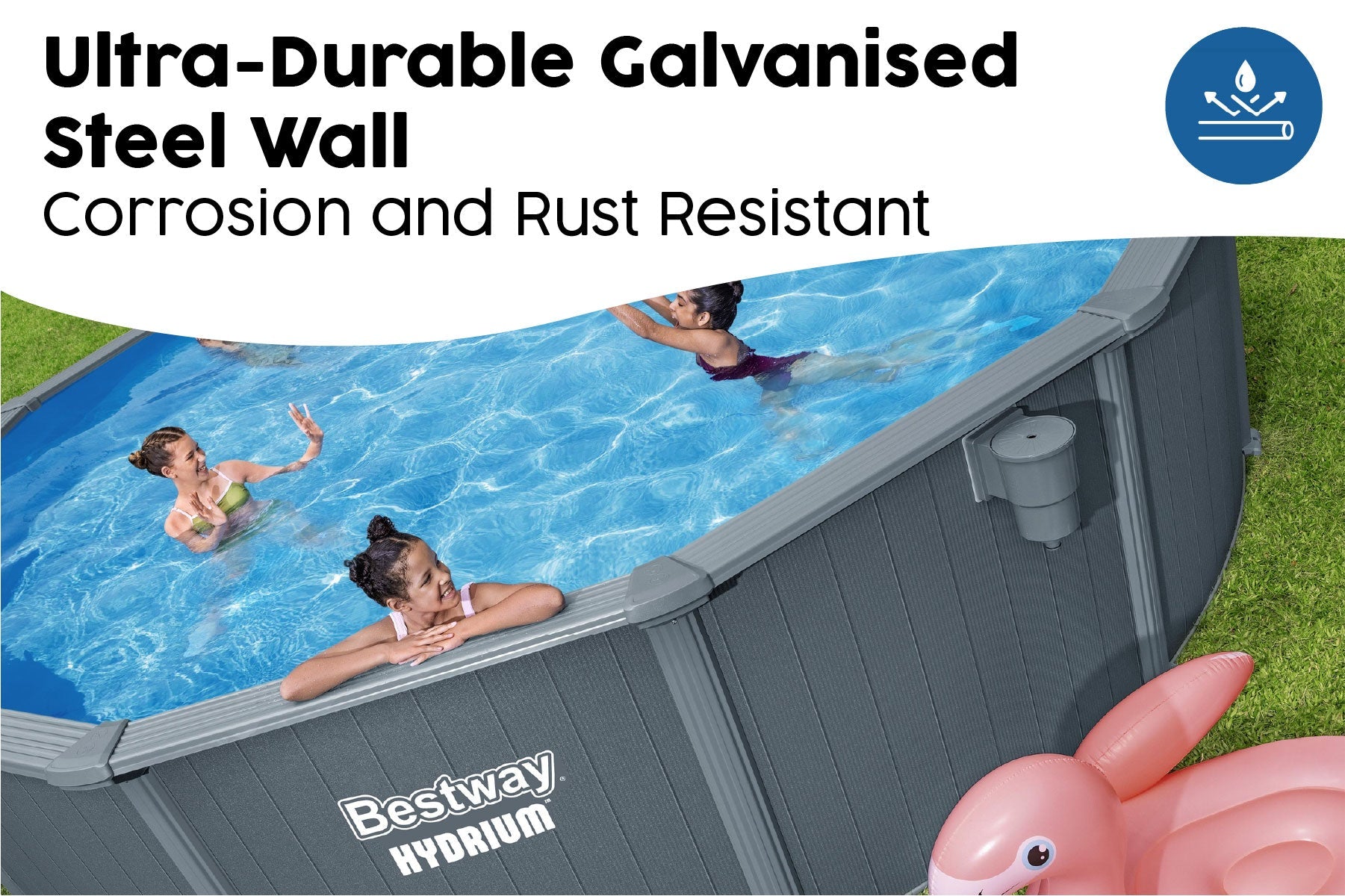 Bestway Hydrium 16ft x 52in Round Steel Wall Above Ground Pool Set - image 4