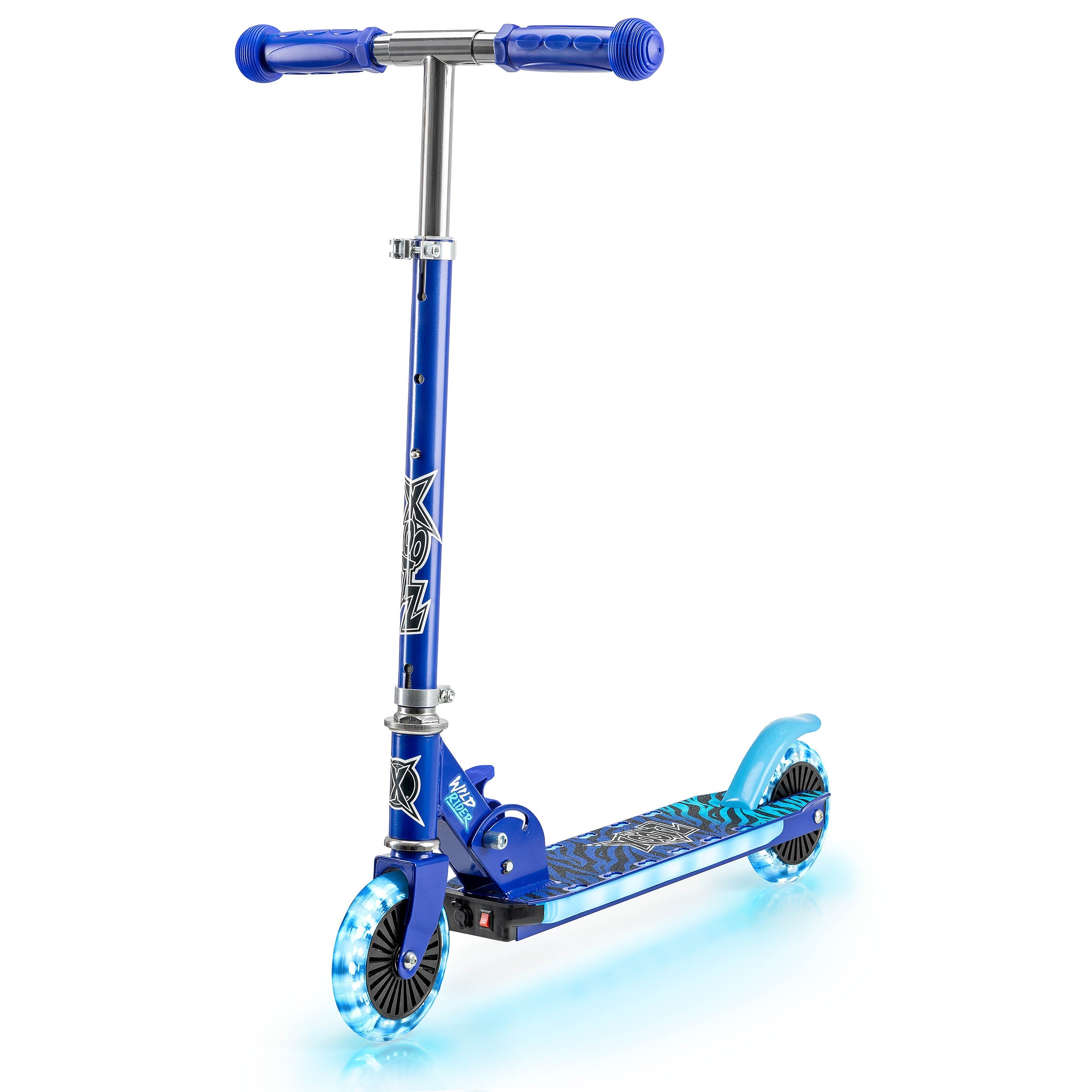 Xootz Wild Rider Light Up LED Scooter - Blue