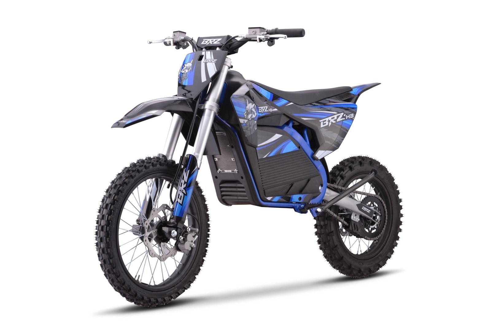 BRZ Neon Thunder Pro 72V 5000W Electric Dirt Bike 17/14 - Blue