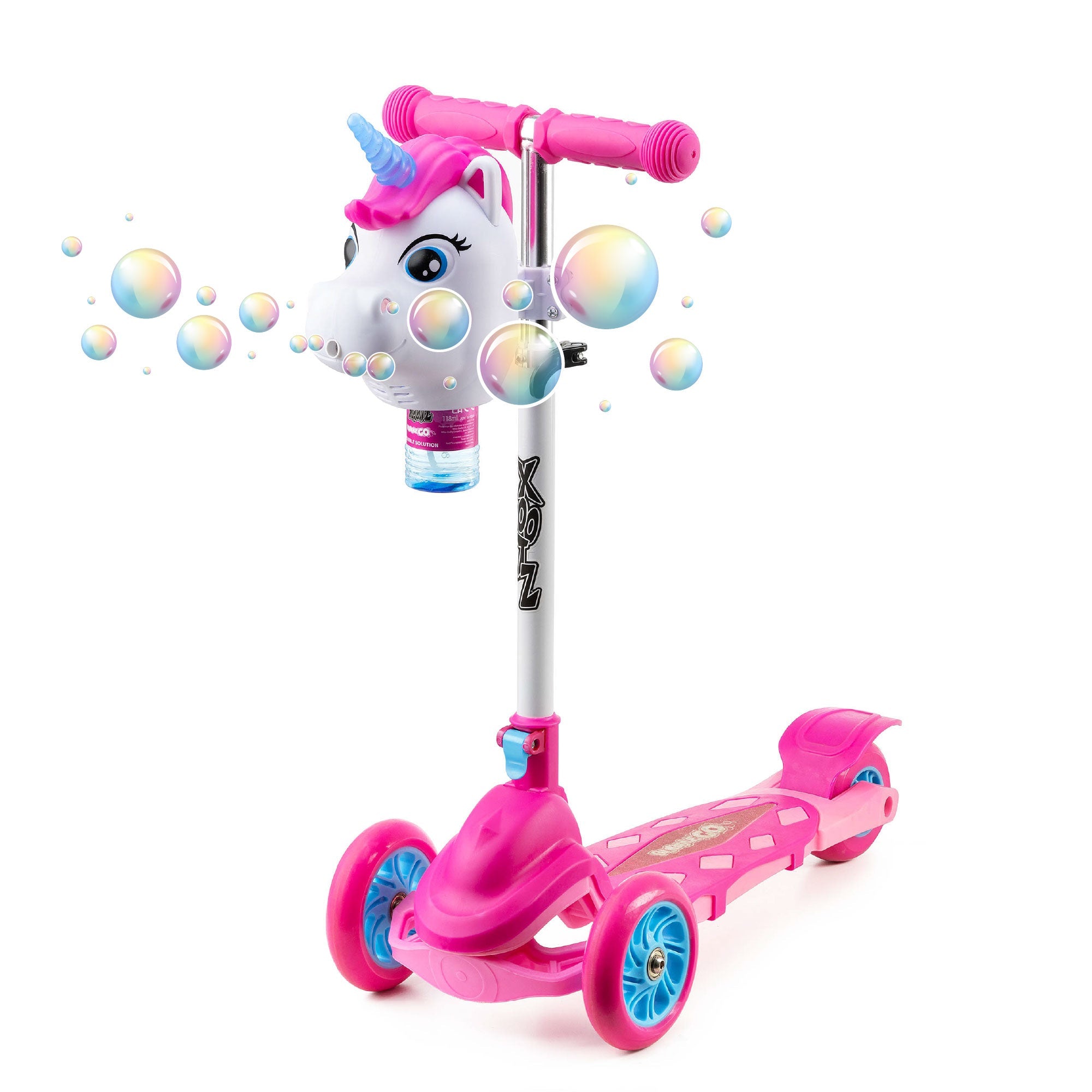 Xootz Bubble Go Unicorn Tri-Scooter - White