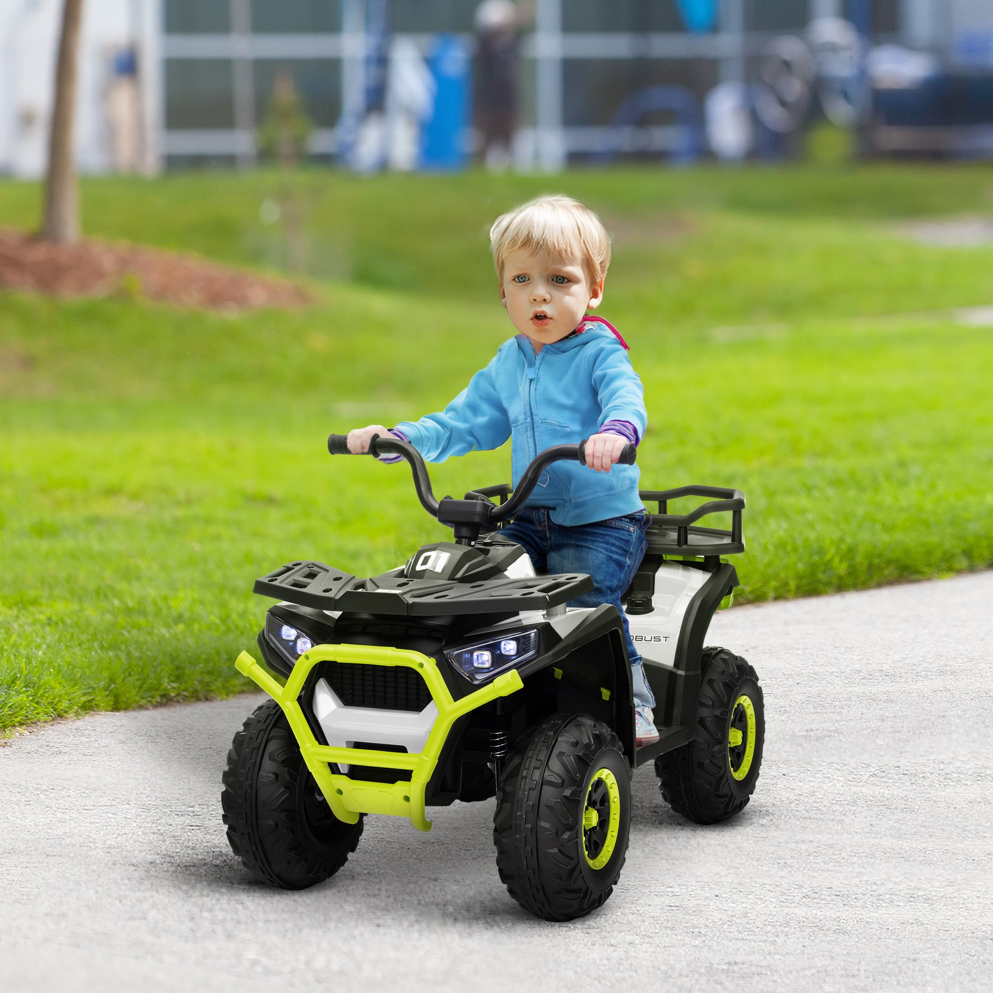 AIYAPLAY 12V Kids Electric Quad Bike - Green