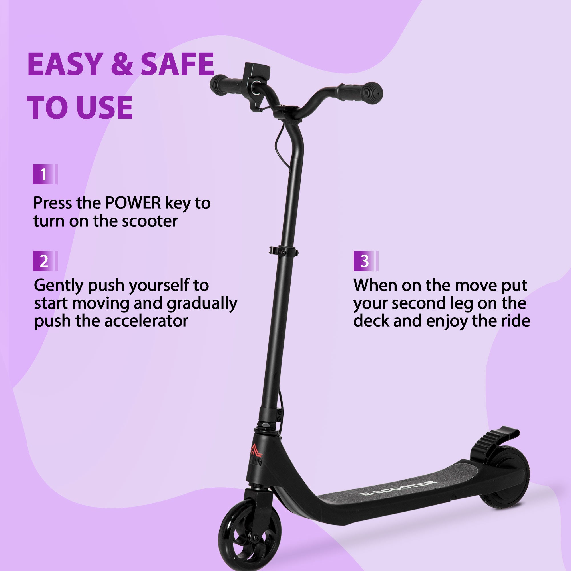 HOMCOM Kids Electric Scooter Adjustable Height