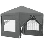 Outsunny 3x3m Pop Up Gazebo with Sidewalls & Windows