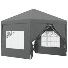 Outsunny 3x3m Pop Up Gazebo with Sidewalls & Windows