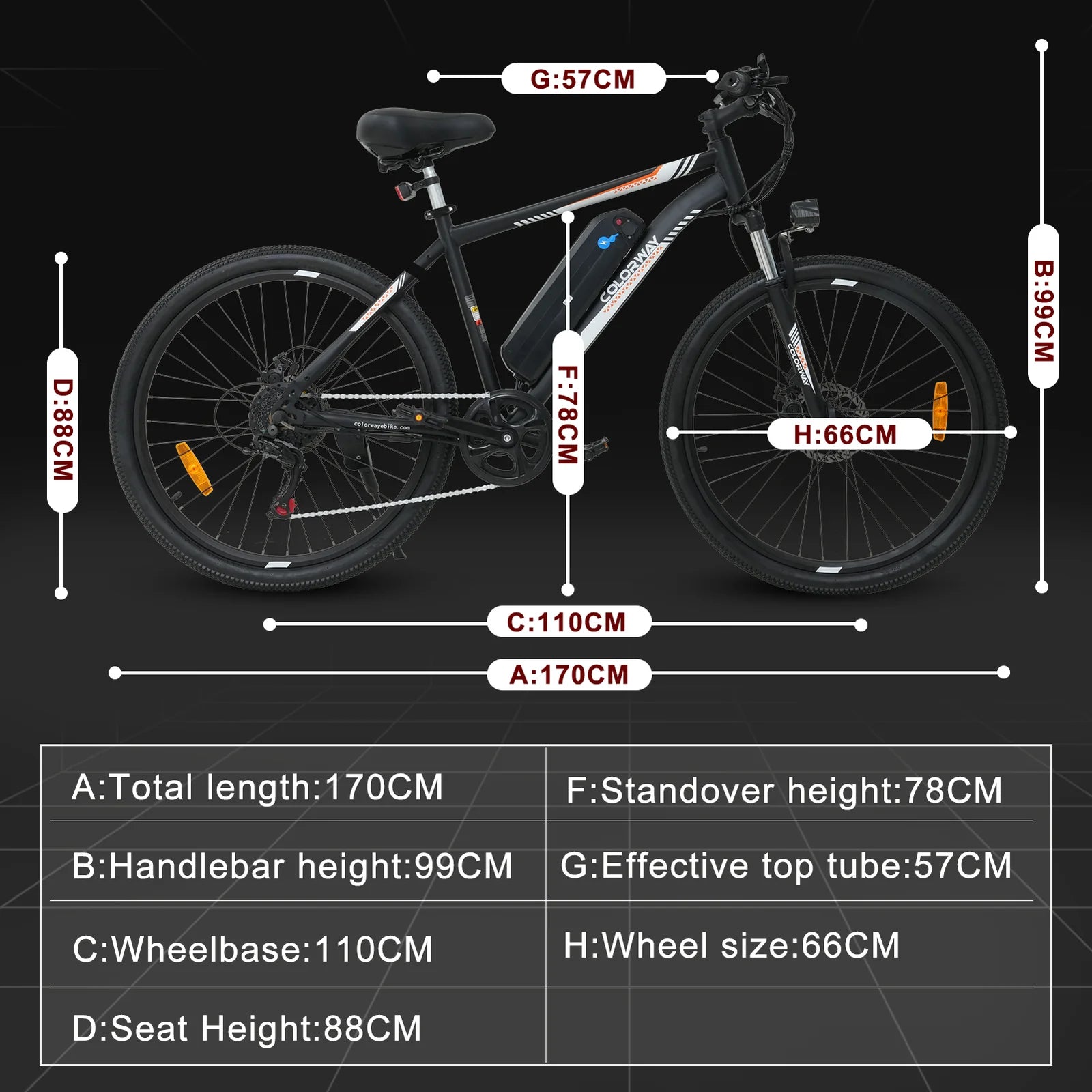 Colorway BK15 Electric Bike 250W 36V 15Ah