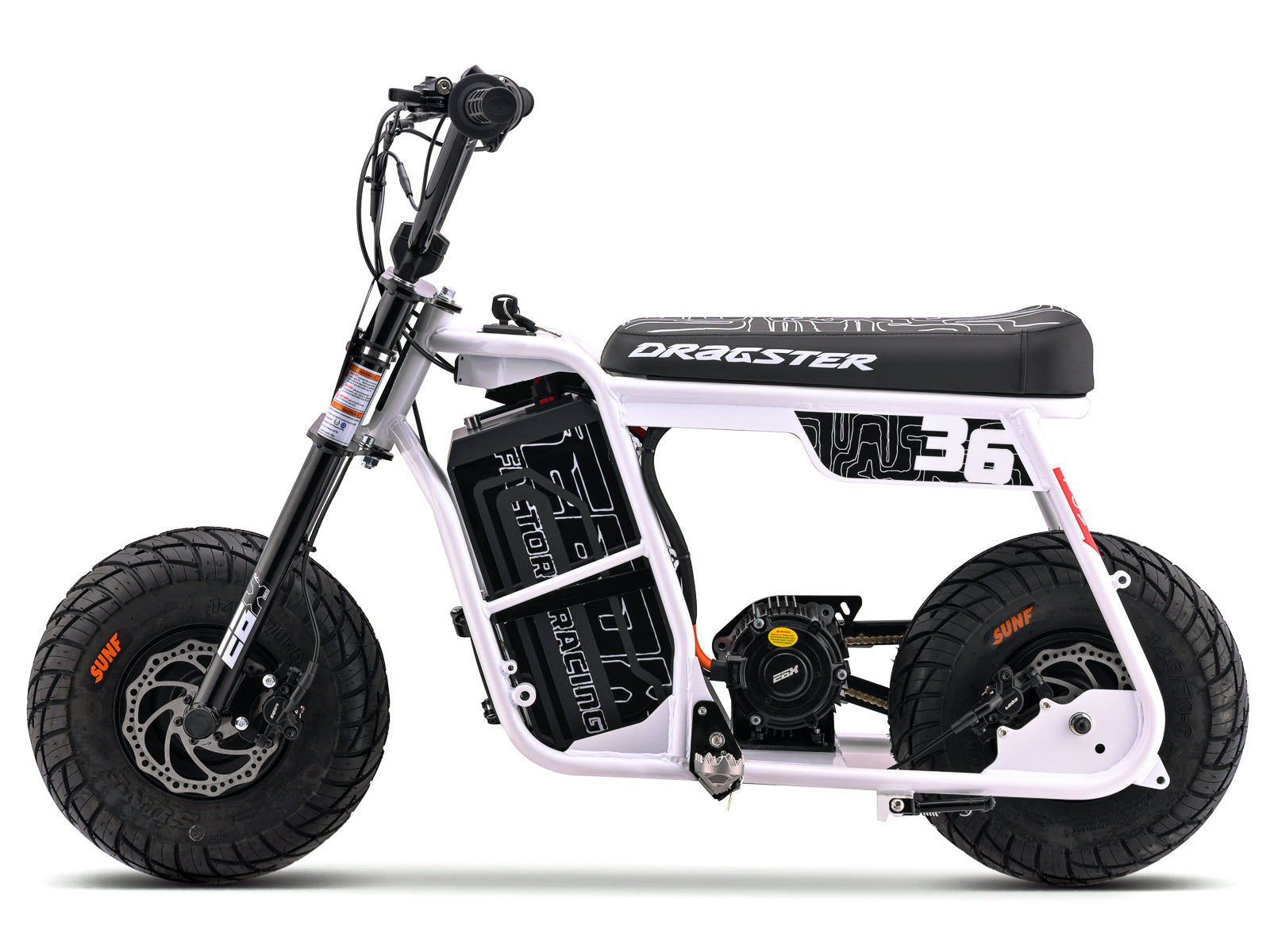 Dragster 60R Electric Mini Bike - White