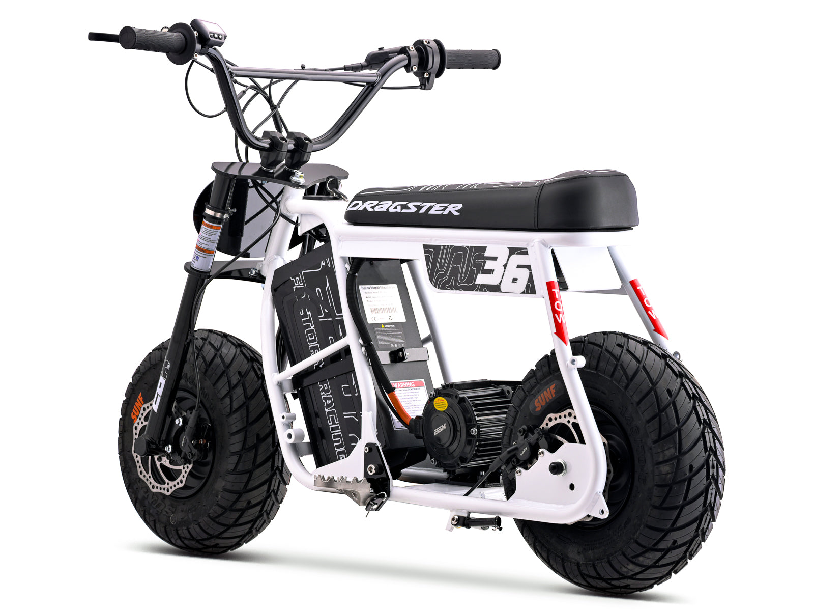 Dragster 60R Electric Mini Bike - White