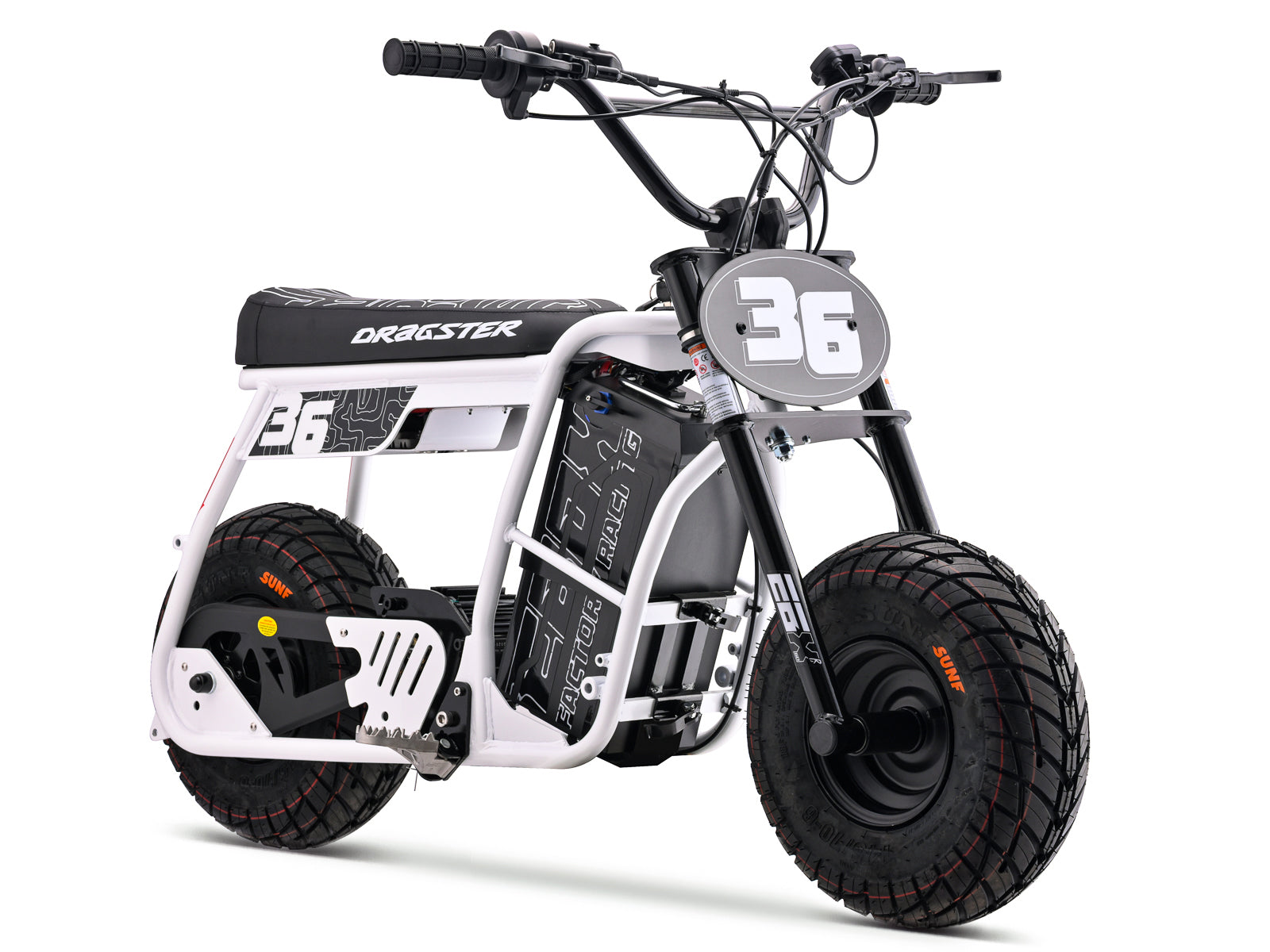 Dragster 60R Electric Mini Bike - White