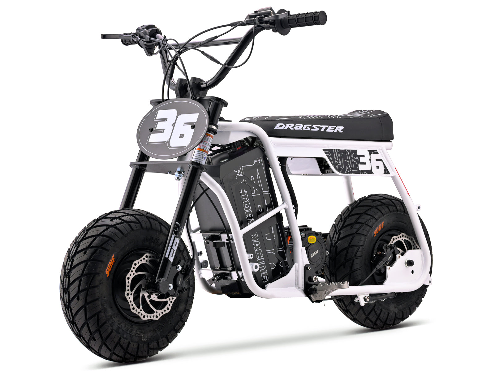 Dragster 60R Electric Mini Bike - White