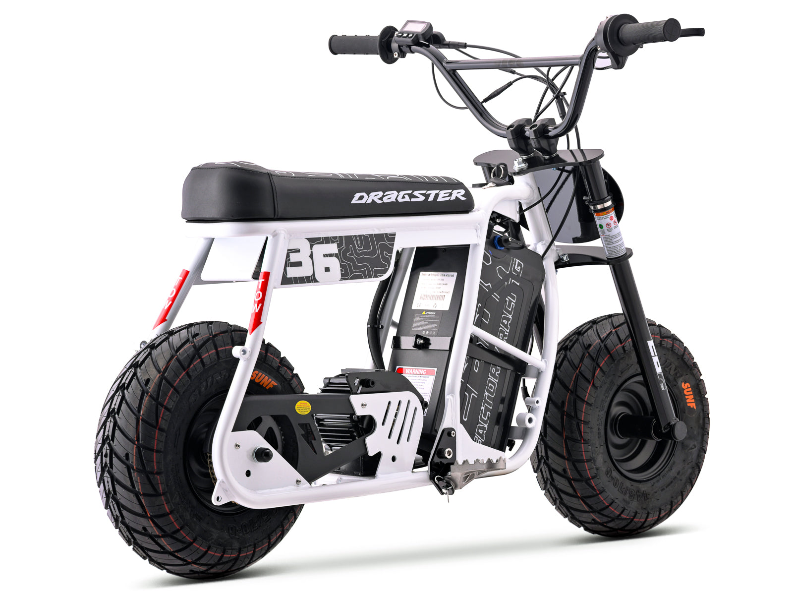 Dragster 60R Electric Mini Bike - White