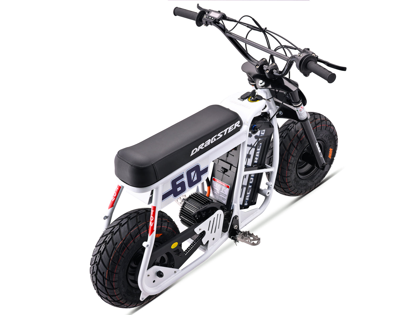 Dragster 60 Electric Mini Bike - White