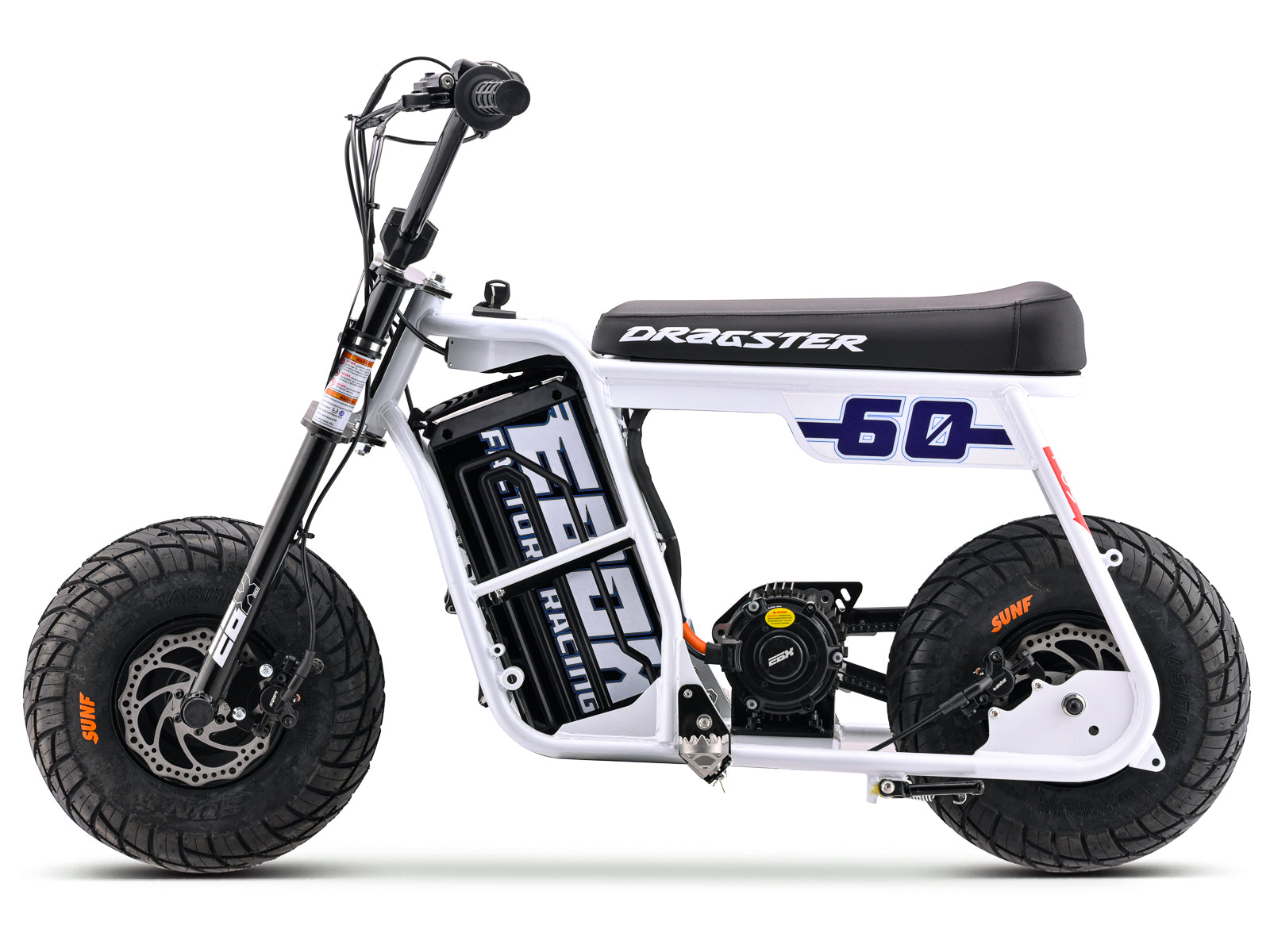 Dragster 60 Electric Mini Bike - White
