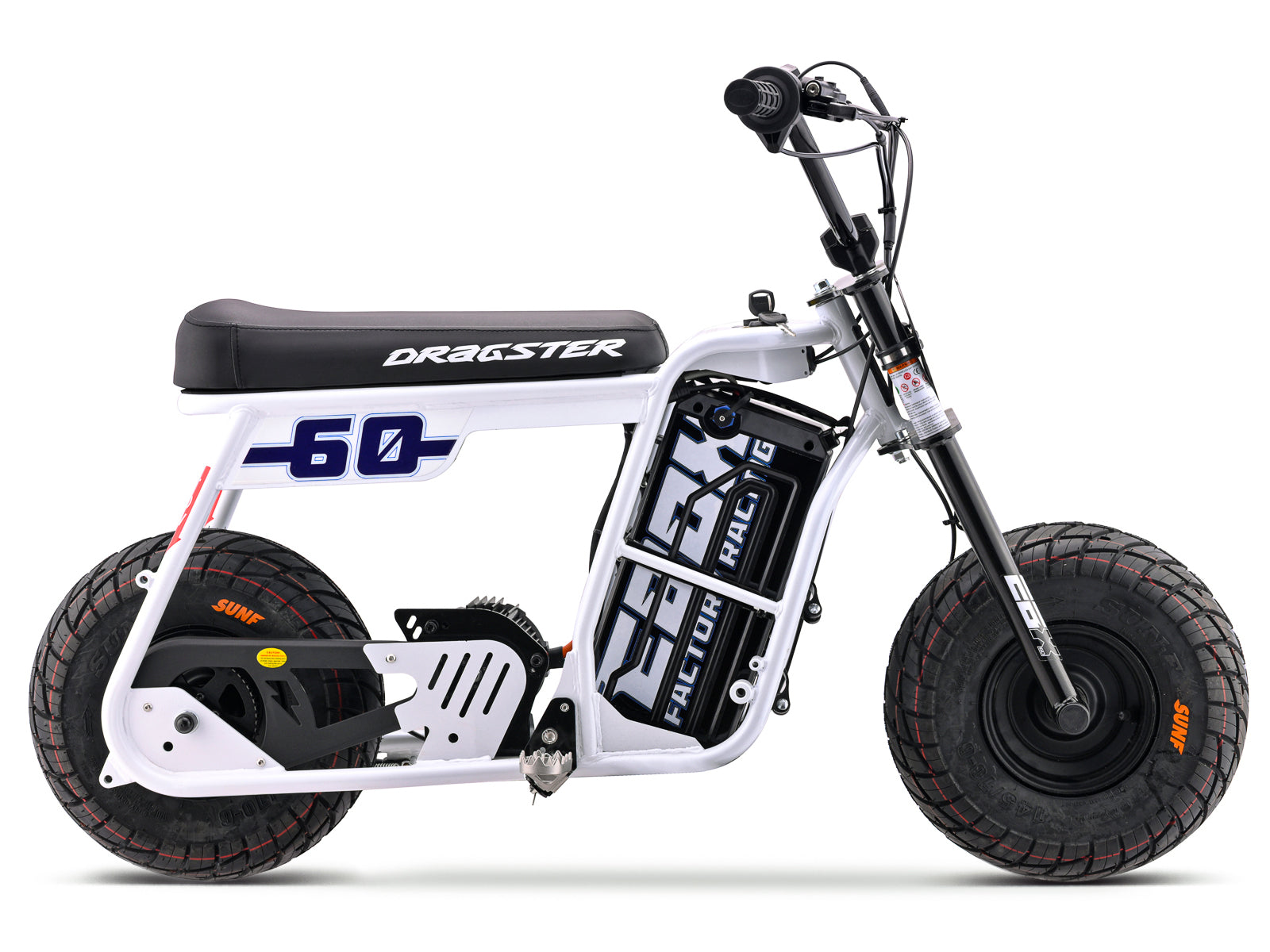 Dragster 60 Electric Mini Bike - White