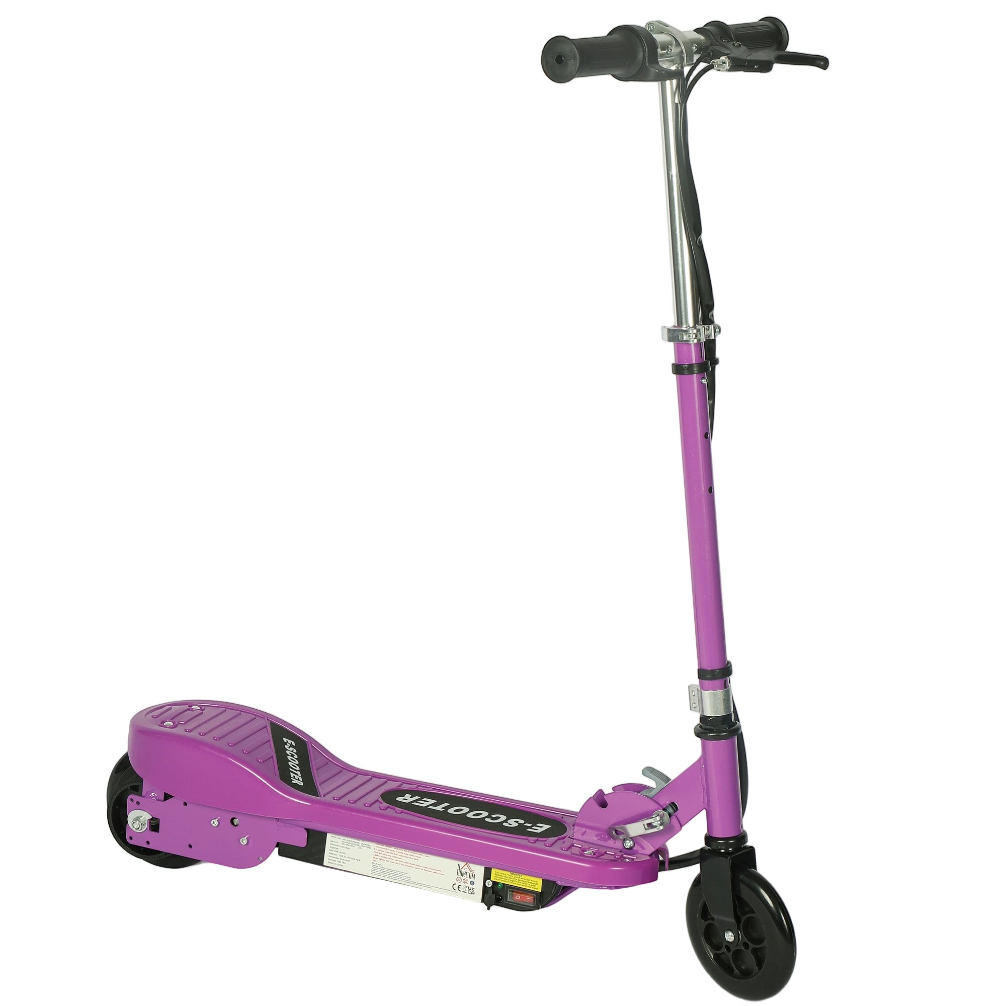 HOMCOM Foldable Kids Electric Scooter - Purple