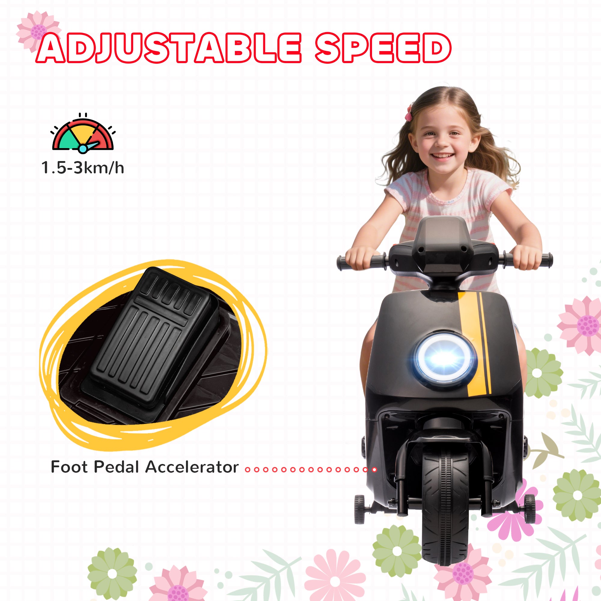AIYAPLAY 6V Toddler Electric Motorbike