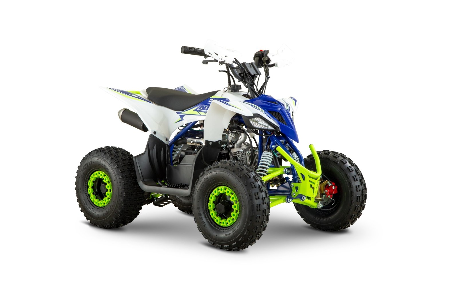 Dazzle Mega Elite 110cc Kids Petrol Quad Bike in White/Blue | Petrol quad bike