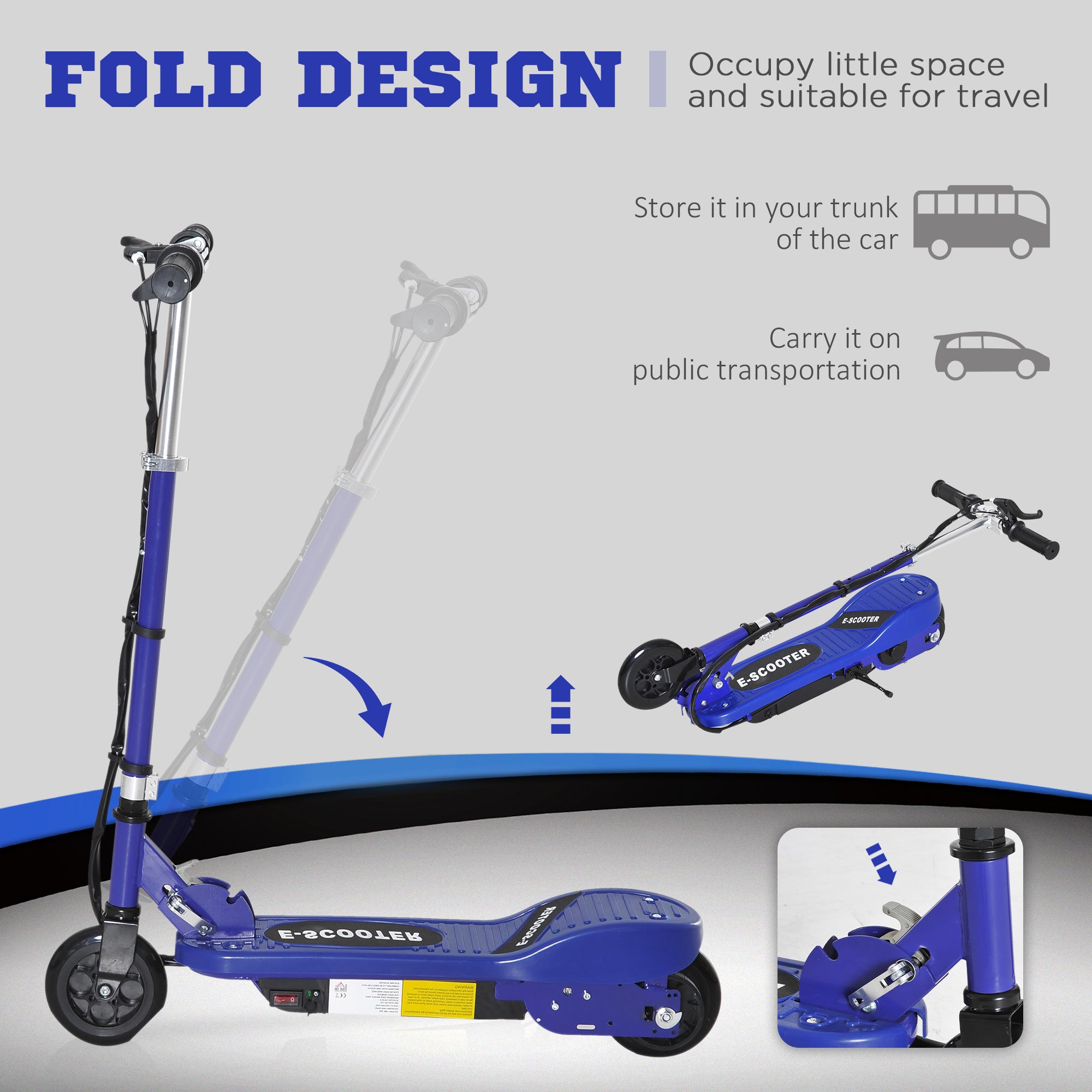 HOMCOM Folding Kids Electric Scooter