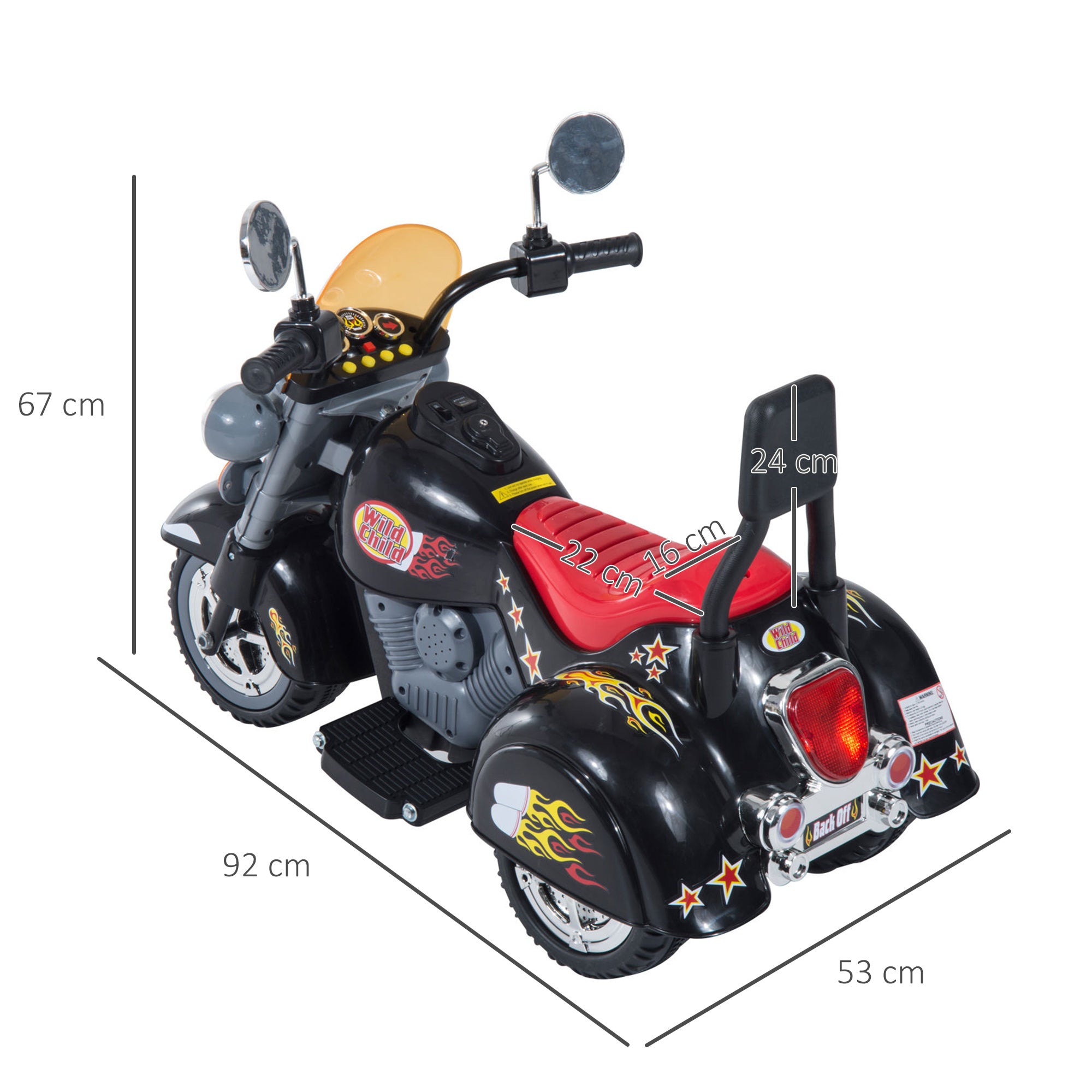 HOMCOM 6V Kids Electric Scooter Ride-On