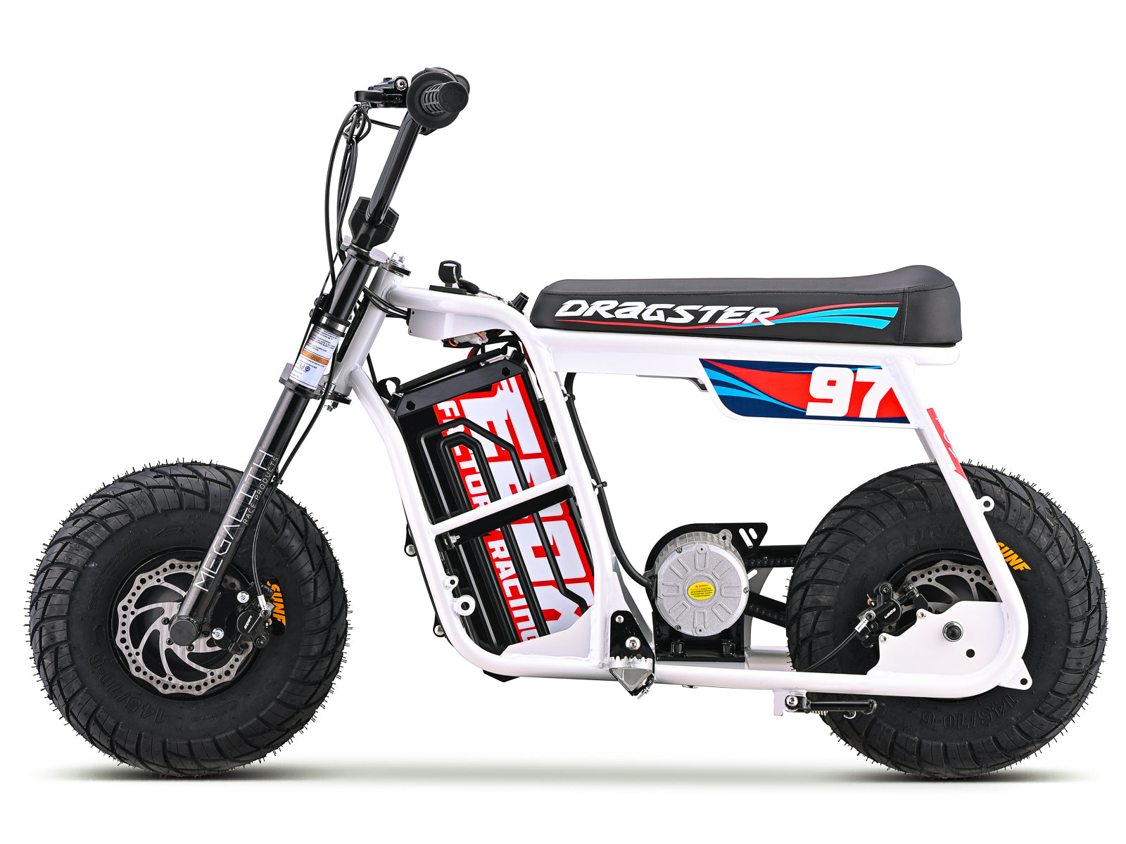 Dragster SM Electric Mini Bike - White