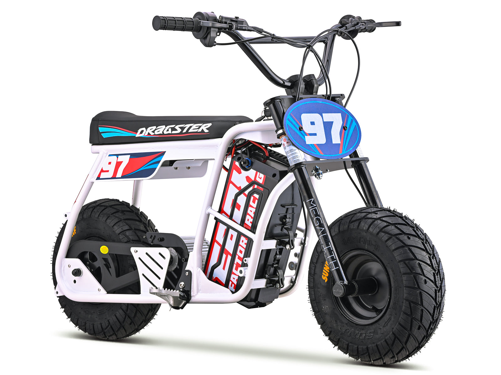 Dragster SM Electric Mini Bike - White