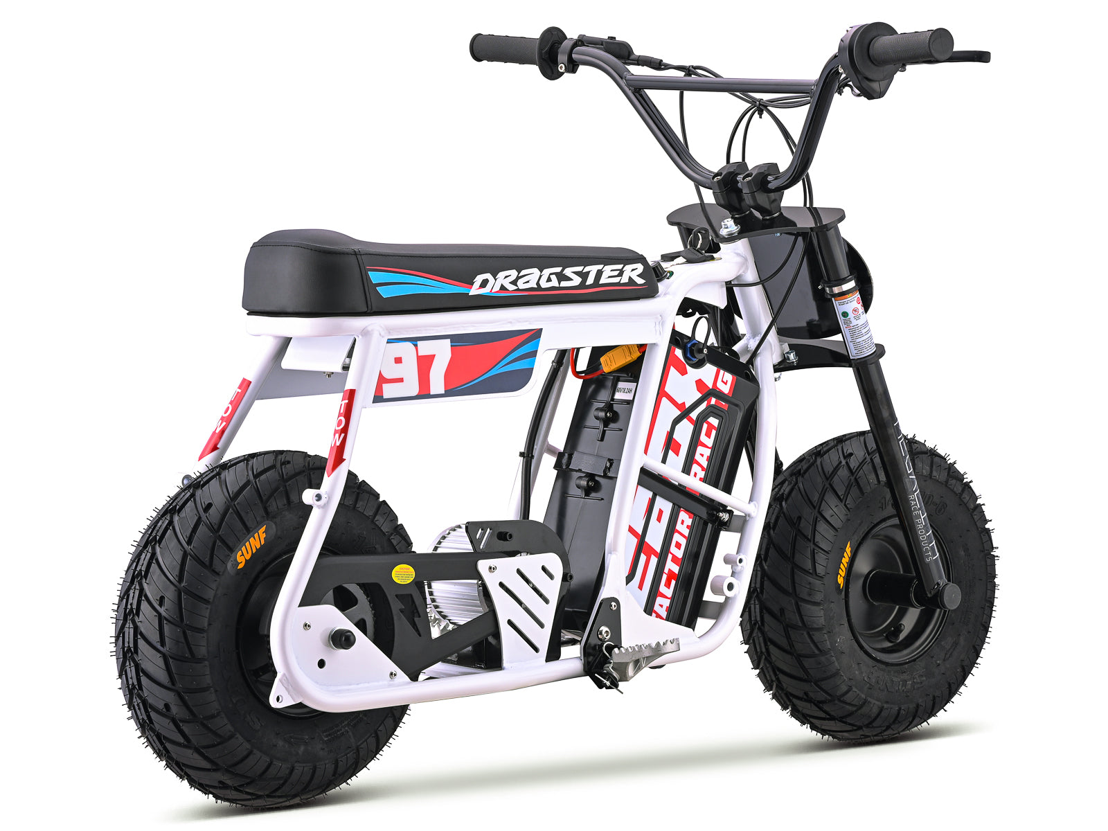 Dragster SM Electric Mini Bike - White