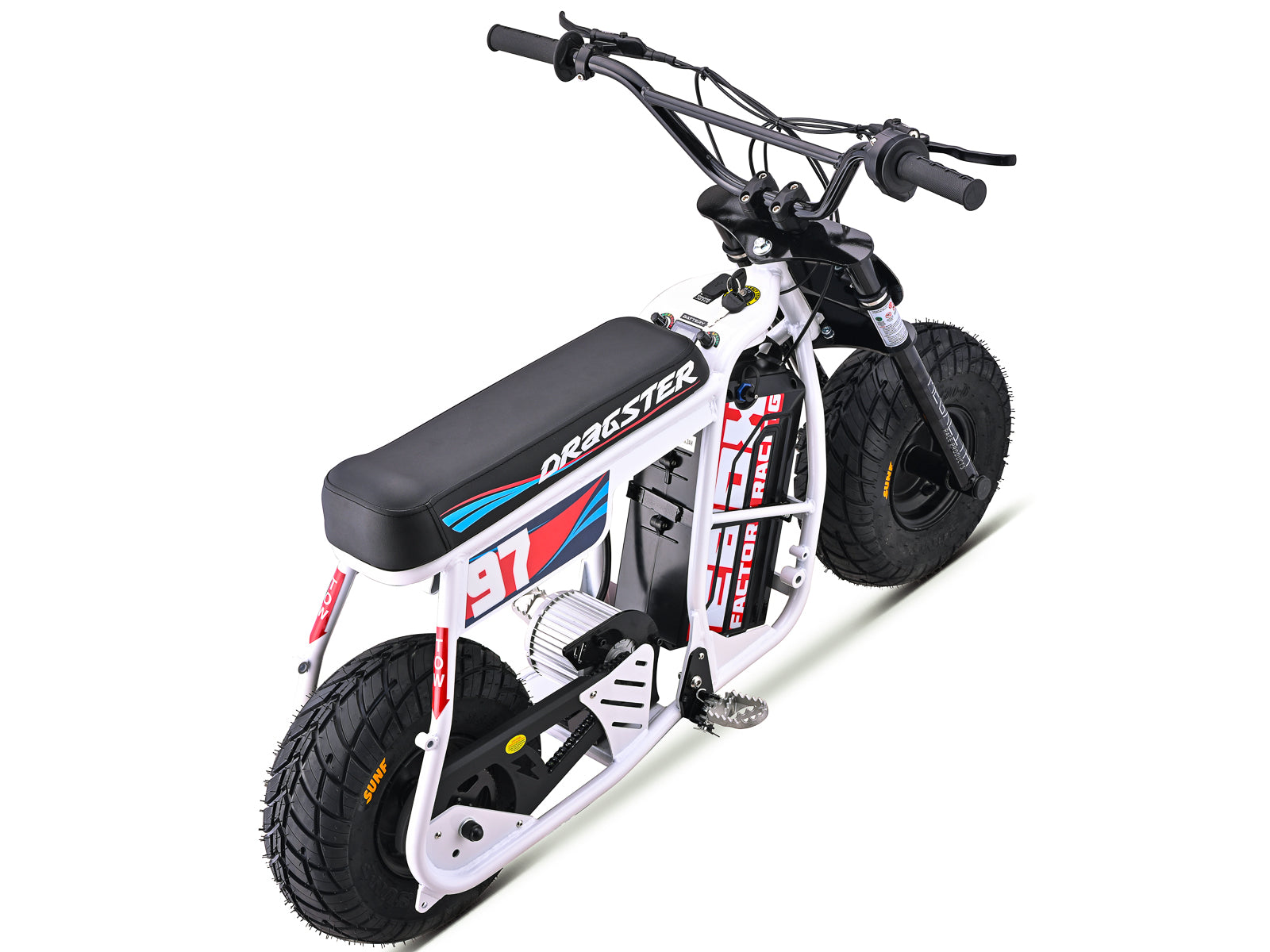 Dragster SM Electric Mini Bike - White