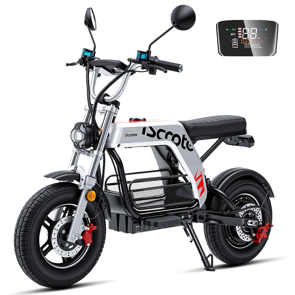 iScooter DX5 / DX5Pro Electric Scooter with Seat & Large Basket - DX5Pro 2000W