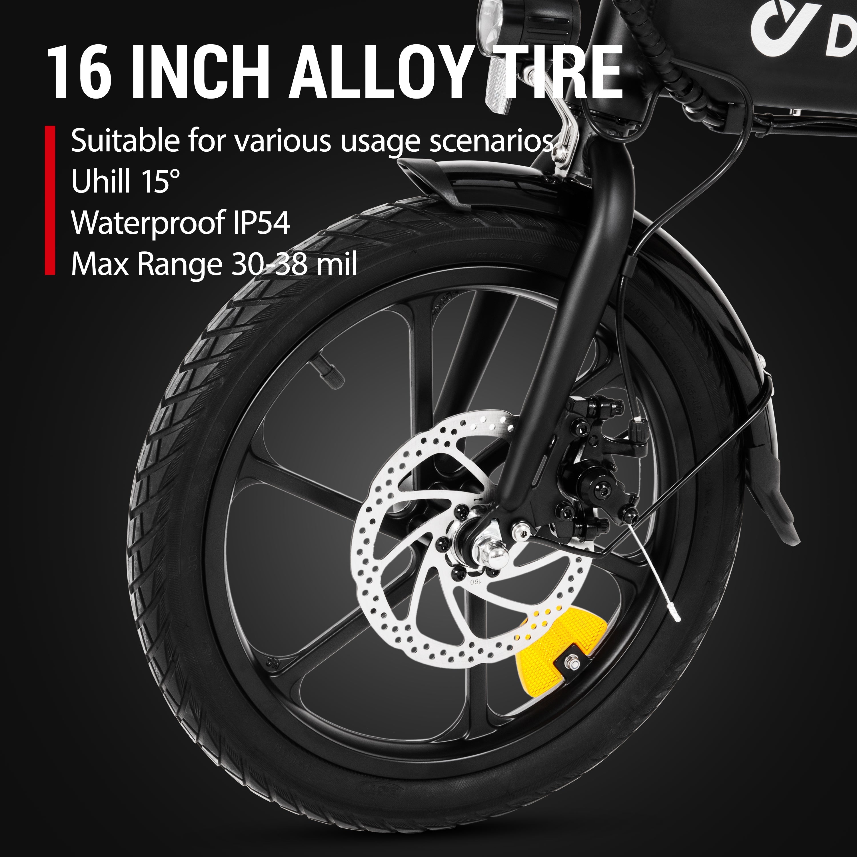 DYU A1F PRO 16" Folding Electric Bike 250W 36V 7.5Ah
