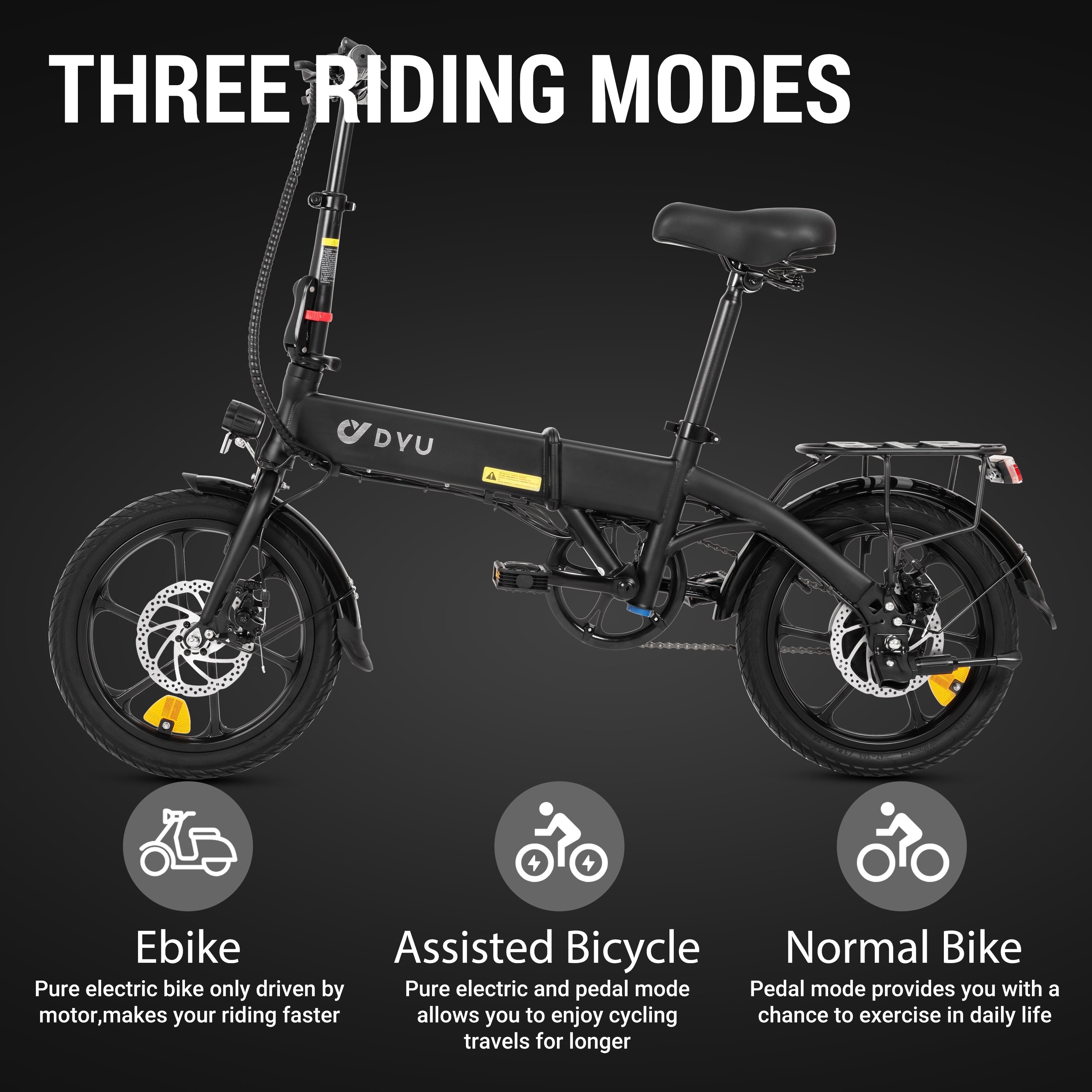 DYU A1F PRO 16" Folding Electric Bike 250W 36V 7.5Ah