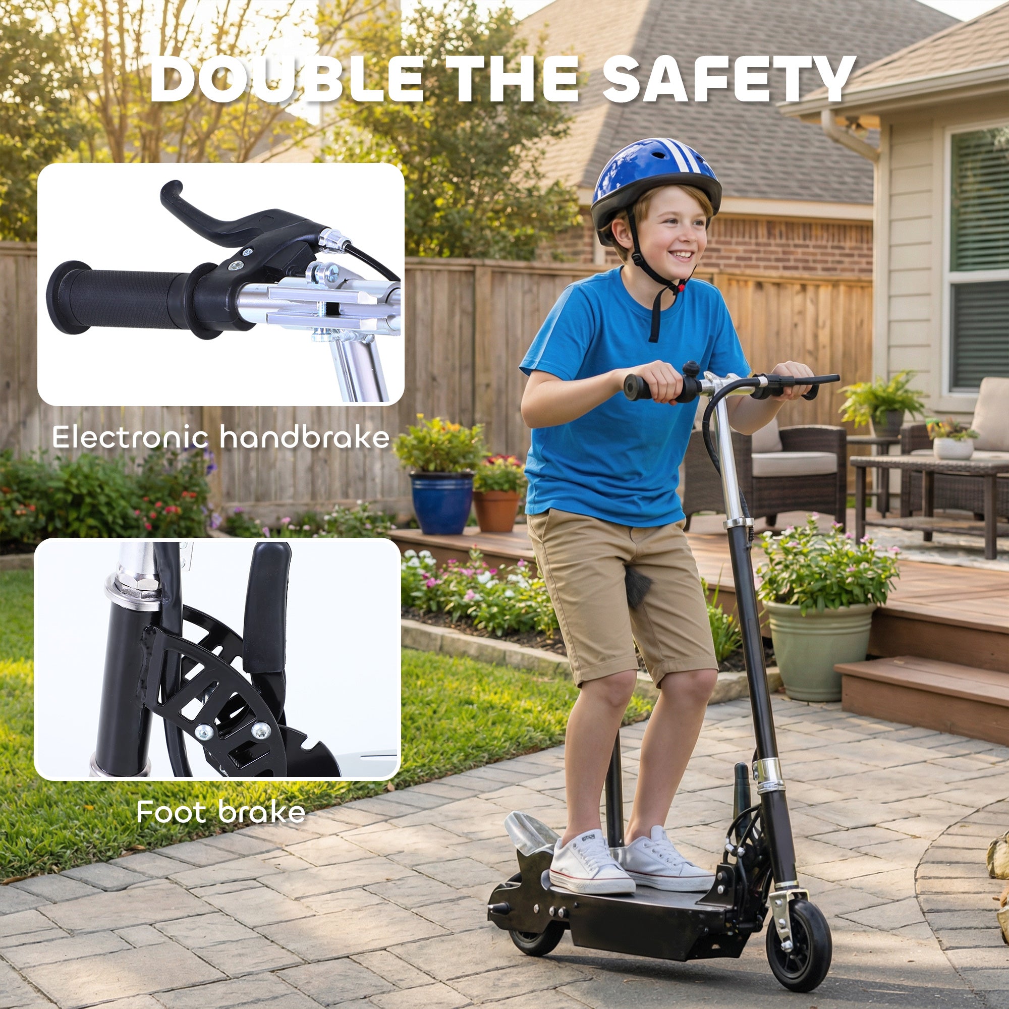 HOMCOM Kids Electric Scooter with Seat
