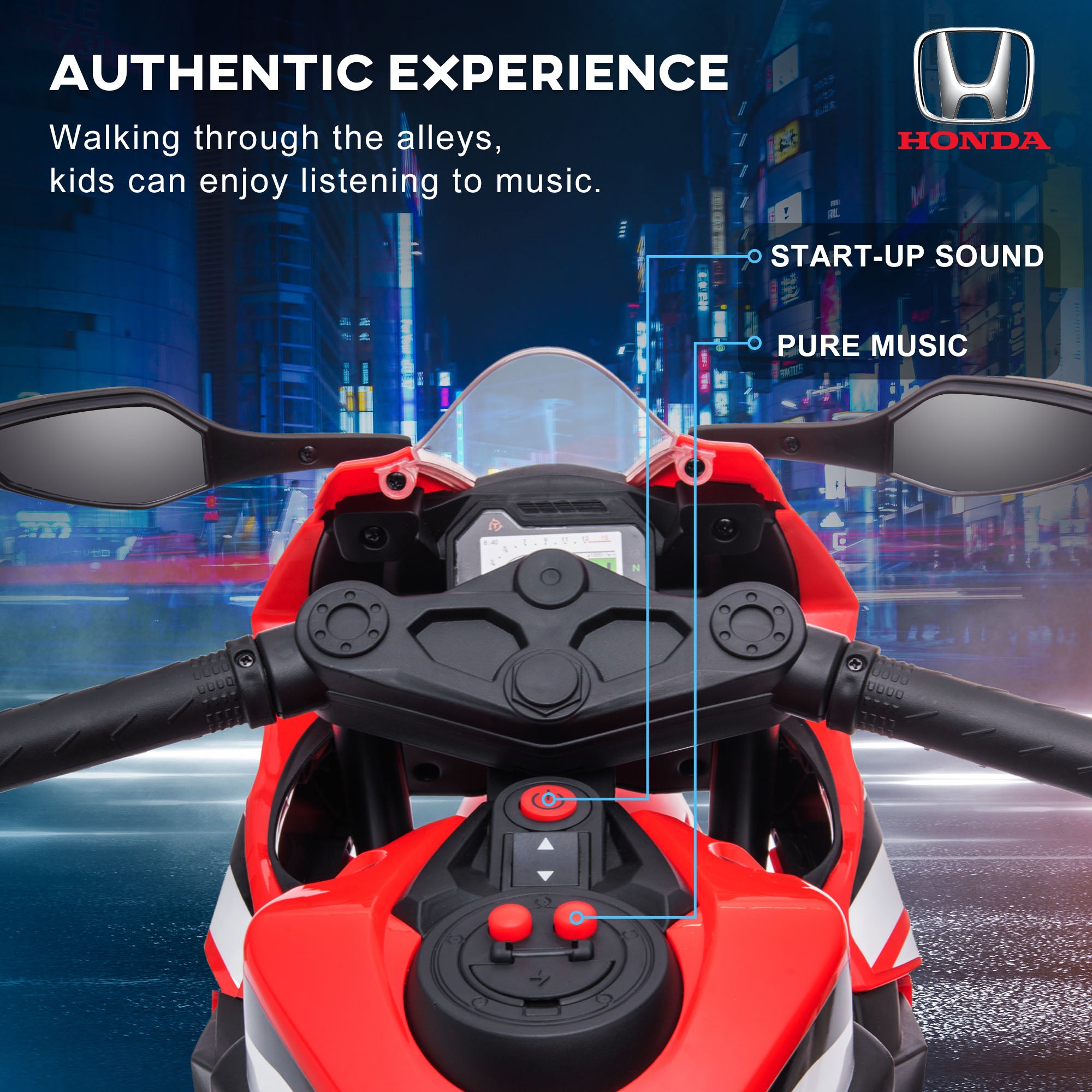 HOMCOM Honda 6V Kids Electric Motorbike