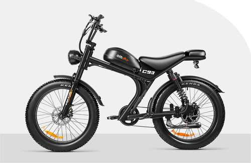 Emoko C93 24-inch electric bike with 23Ah battery and black seat